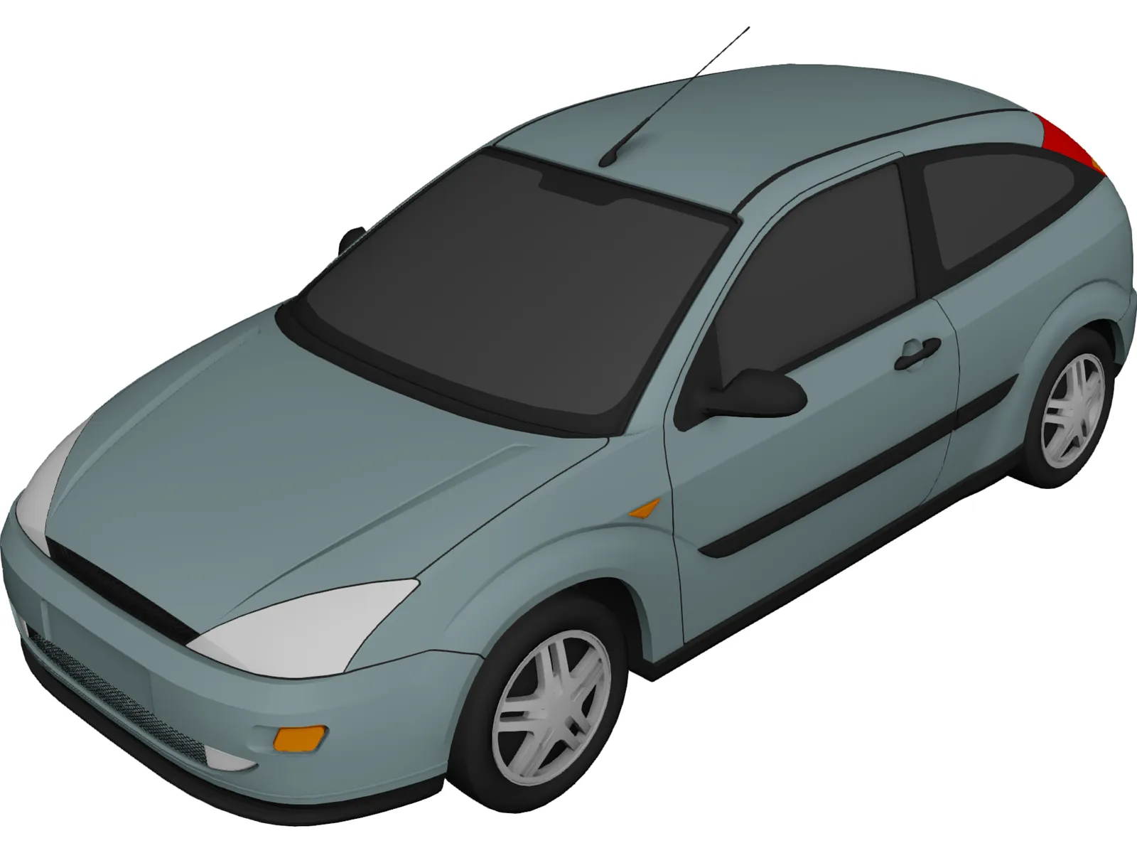 Ford Focus Hatchback 3-Door (1999) 3D Model