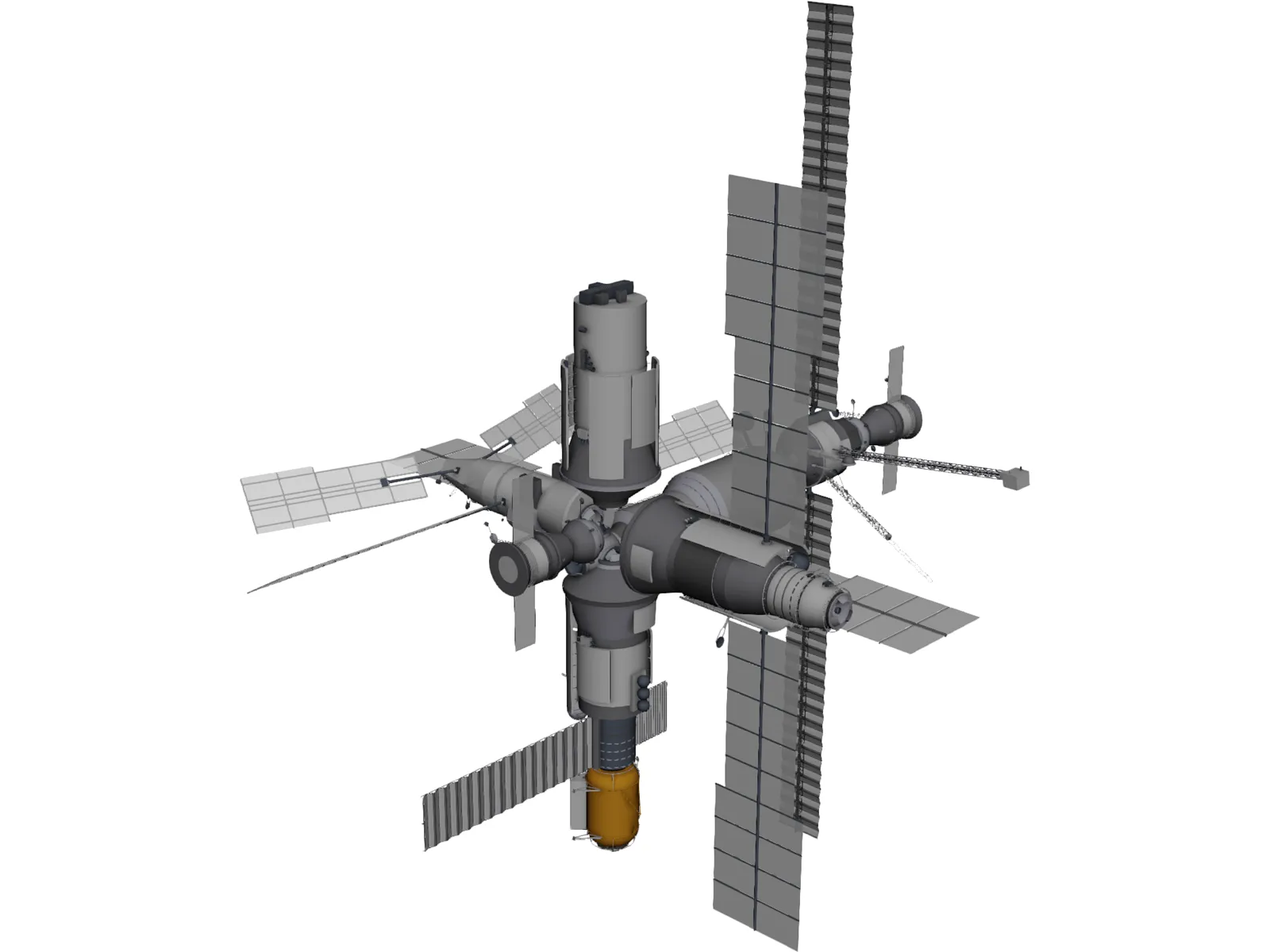 Mir Space Station 3D Model