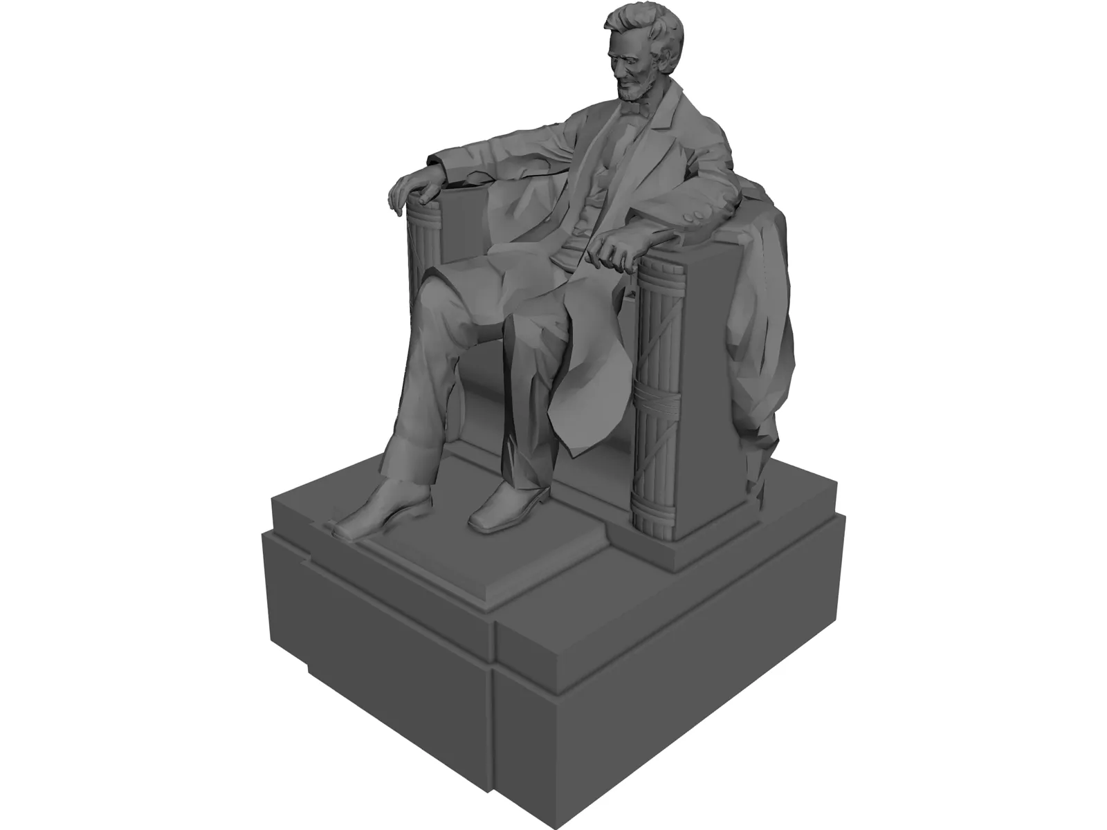 Lincoln Memorial Statue 3D Model