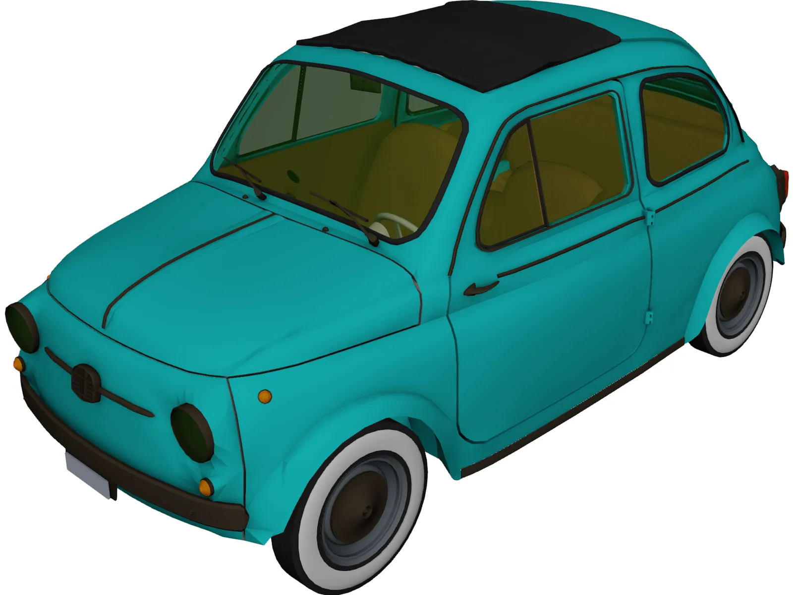 Fiat 500 (1958) 3D Model