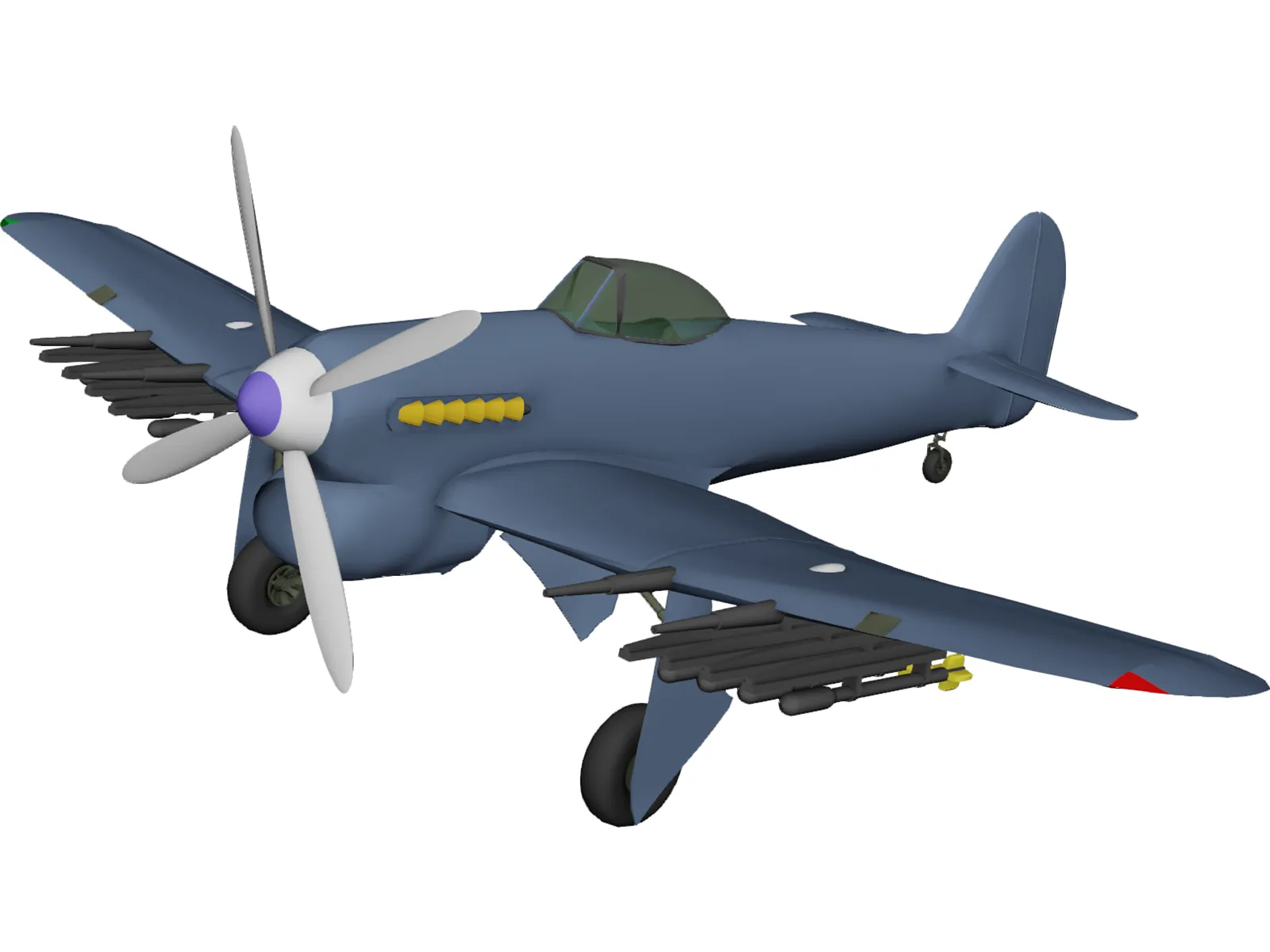 Hawker Typhoon 3D Model