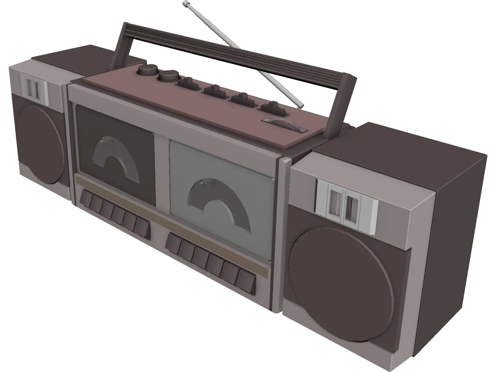 Radiocassette 3D Model