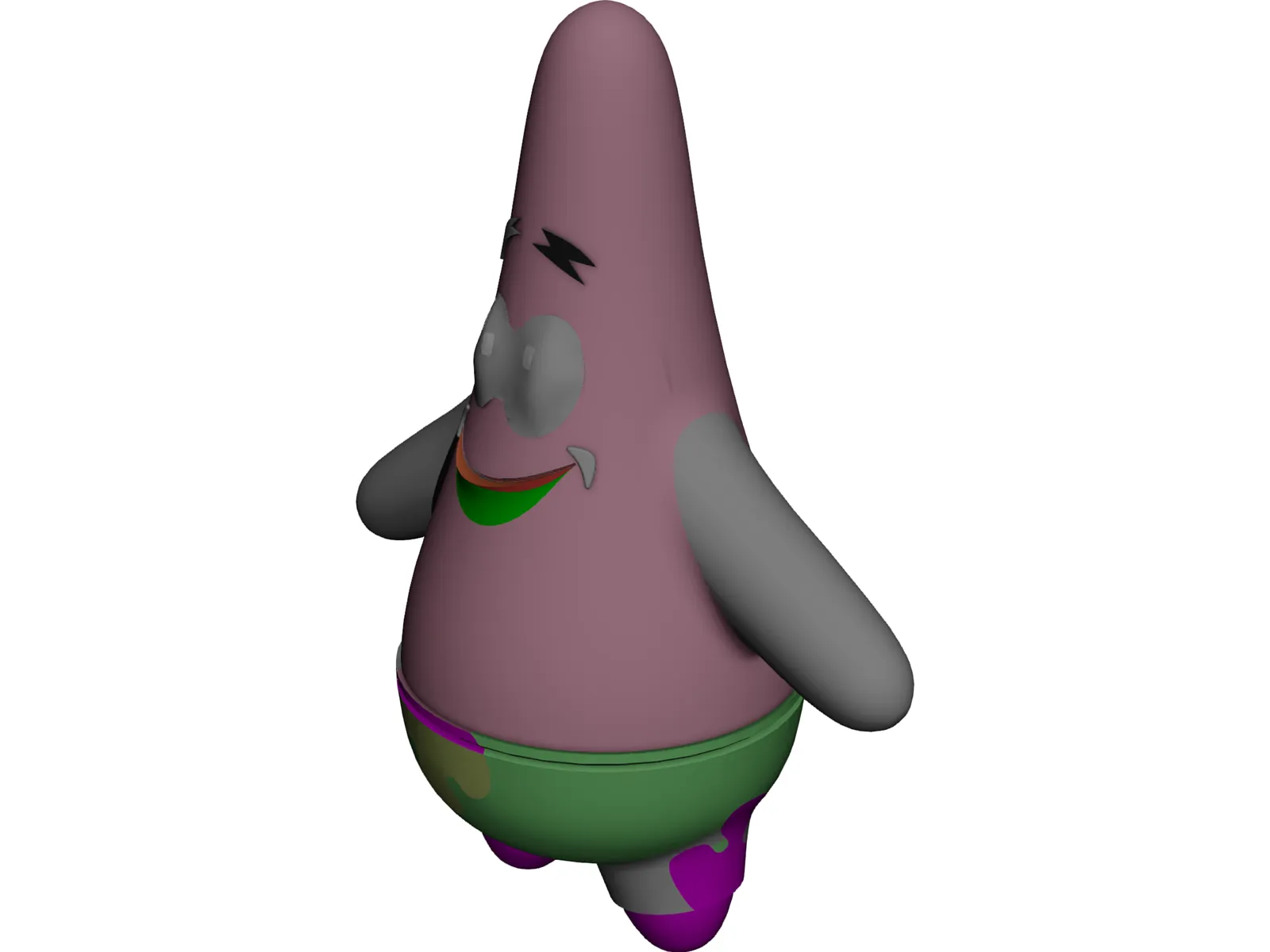 Sponge Bob Patrick Star Fish 3D Model