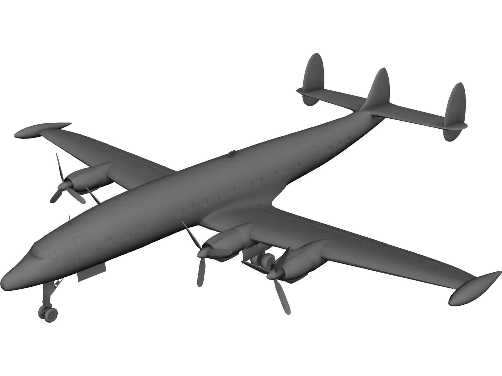 Lockheed C-121 Constellation 3D Model