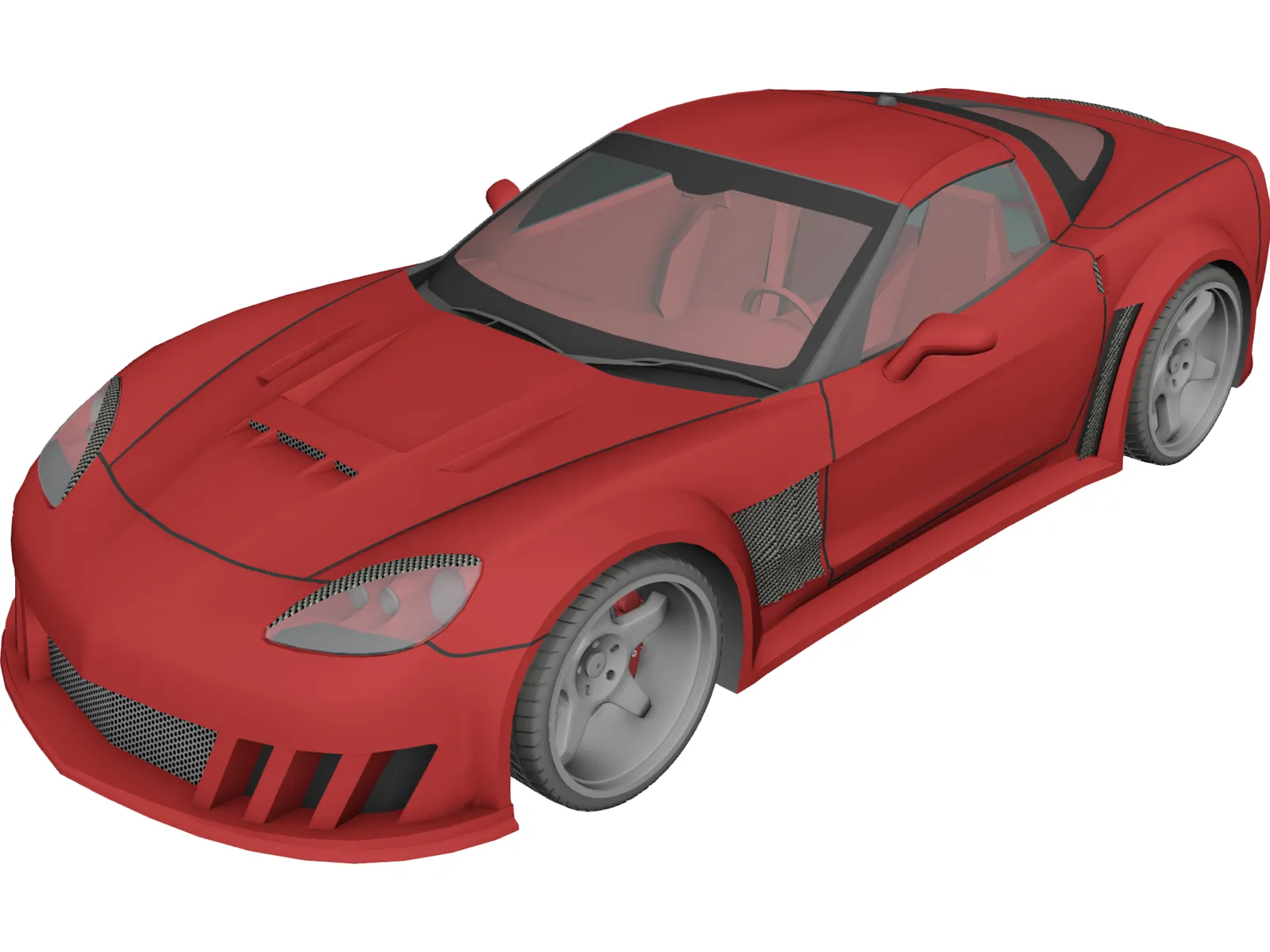 Chevrolet Corvette C6 [Tuned] 3D Model