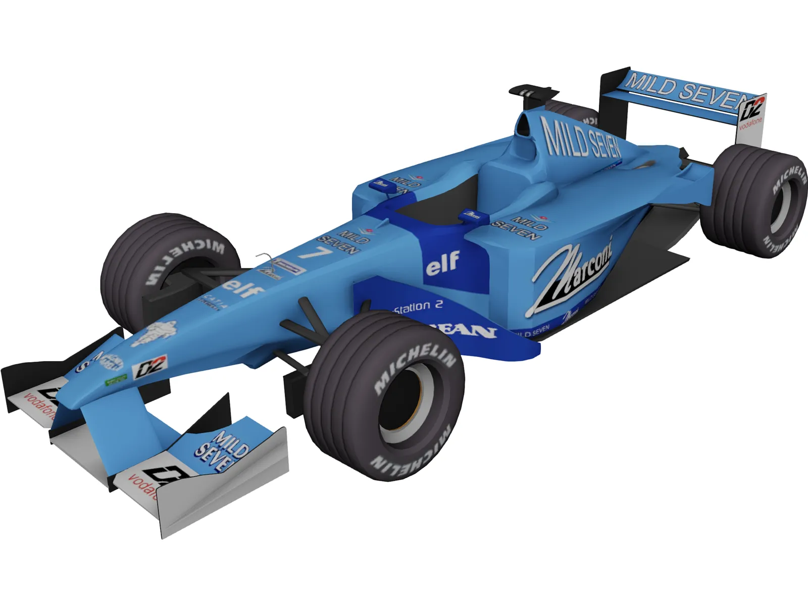 F1 Benetton 2001  3D Model