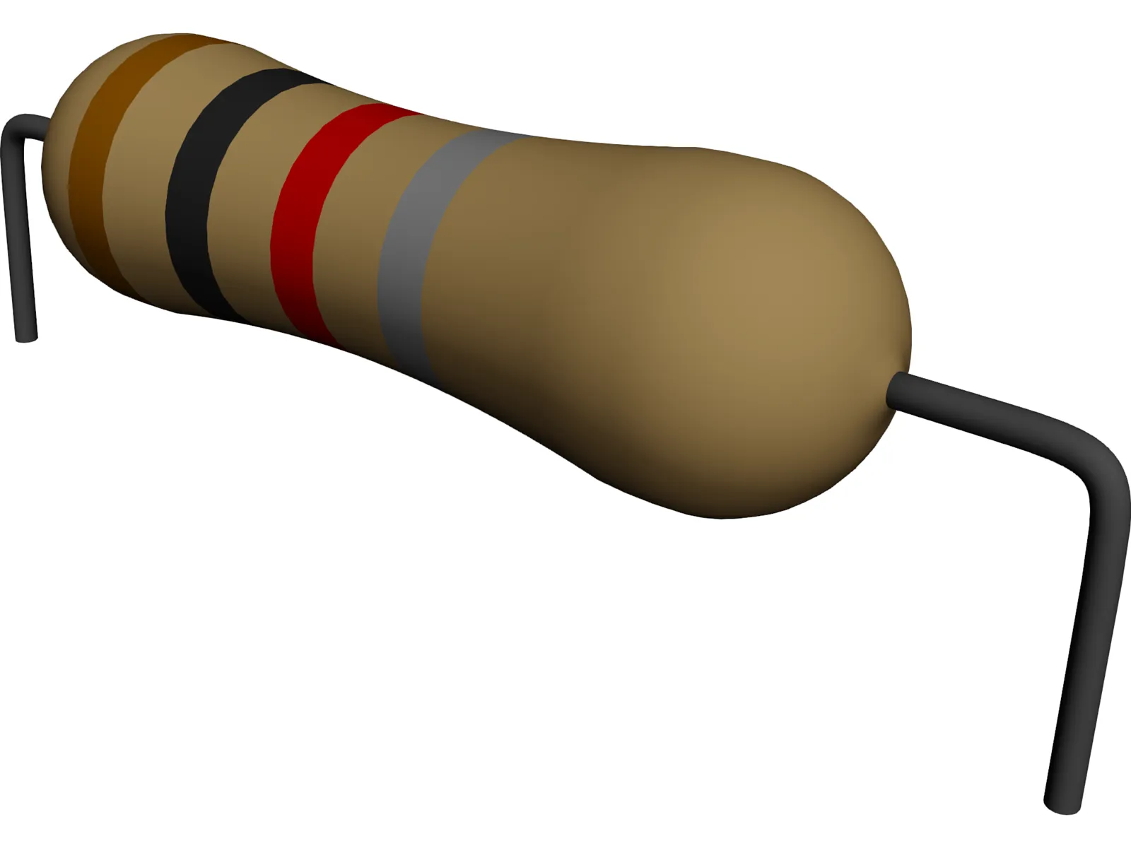 Resistor 1 Kilohm 3D Model