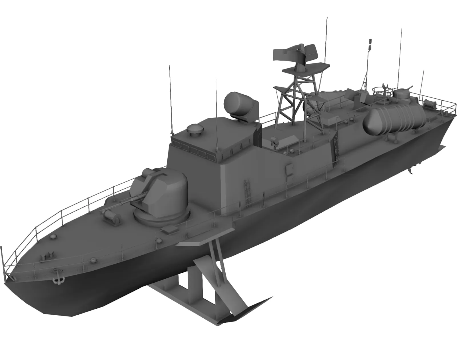 Missile Boat 206MR 3D Model