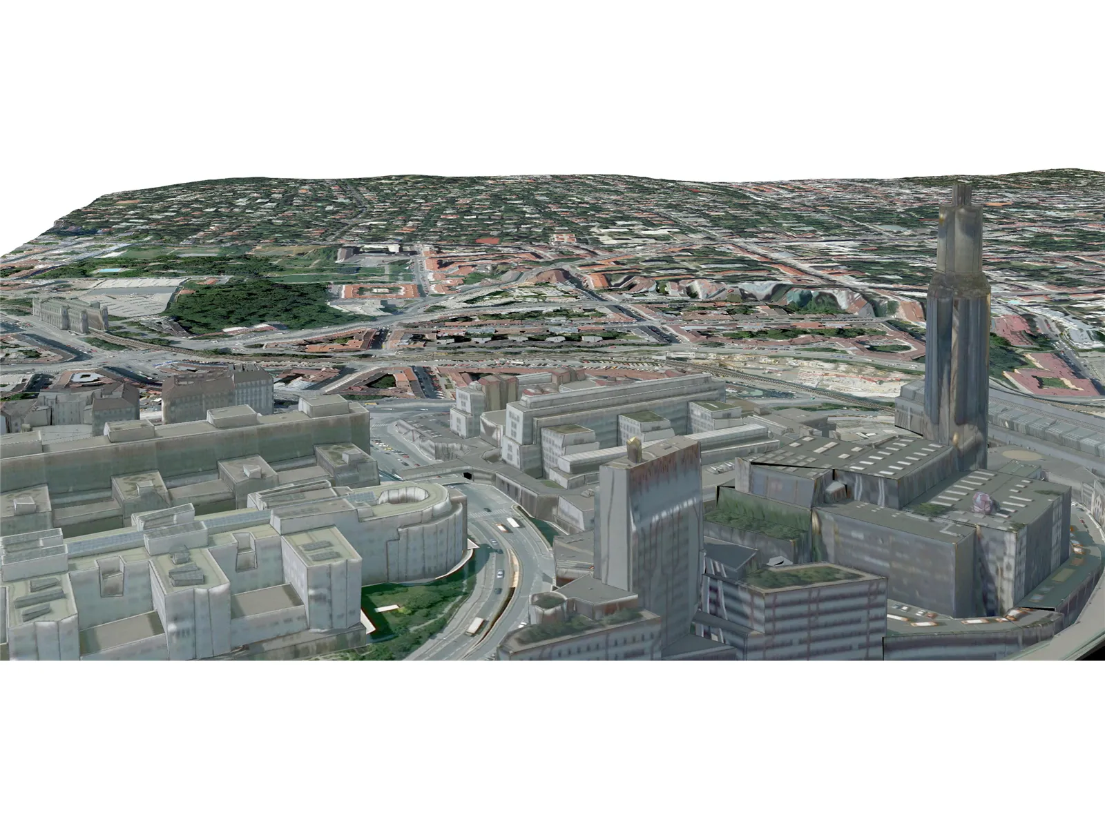 Detroit City 3D Model