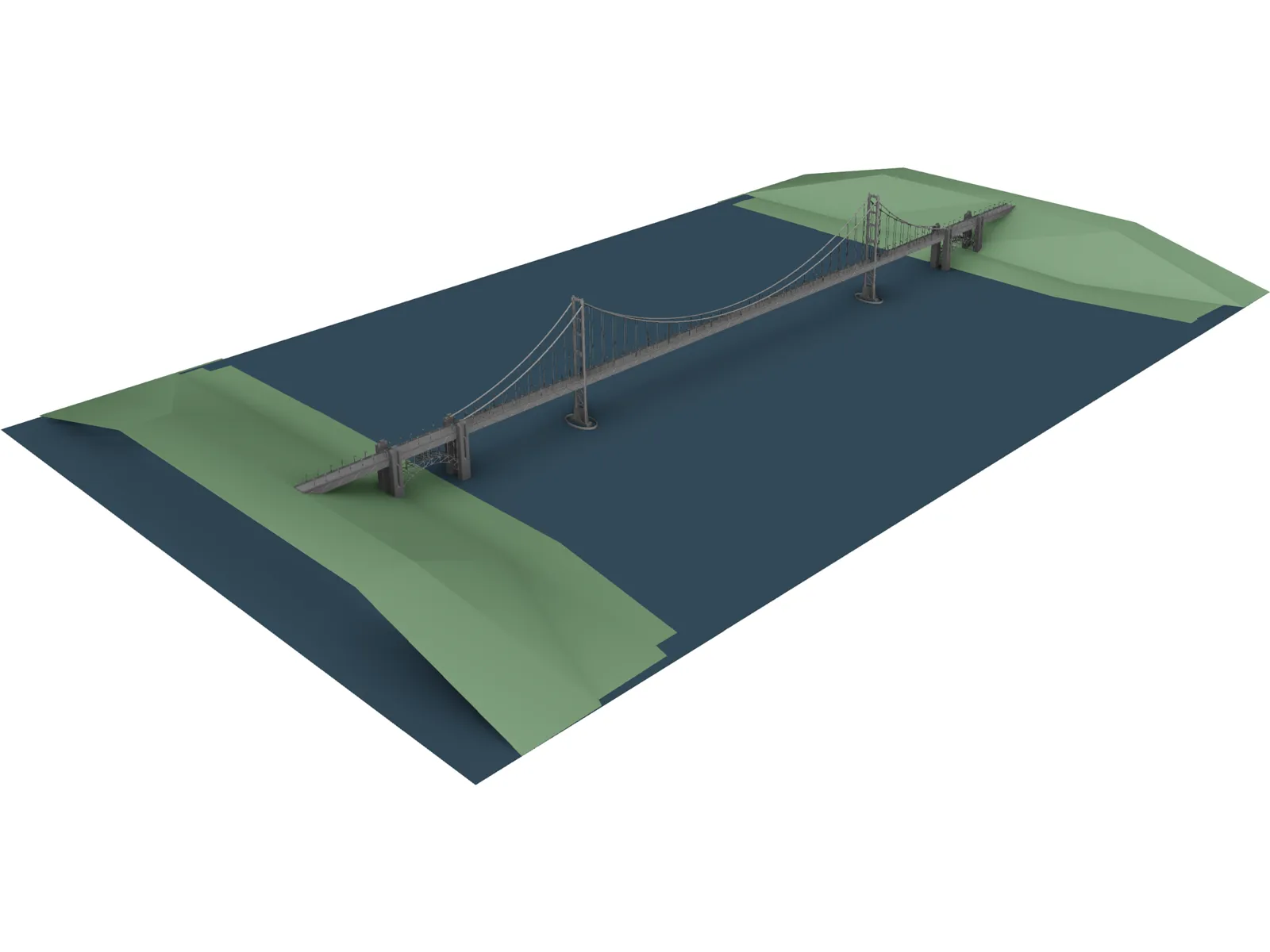 Golden Gate Bridge 3D Model