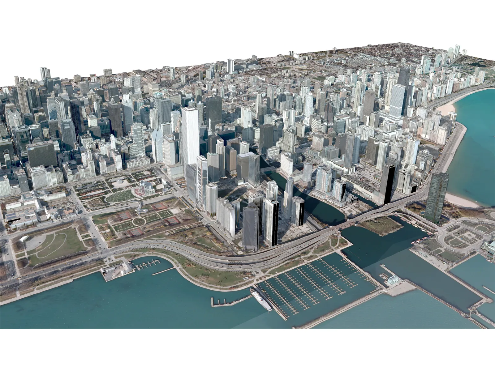 Chicago City 3D Model