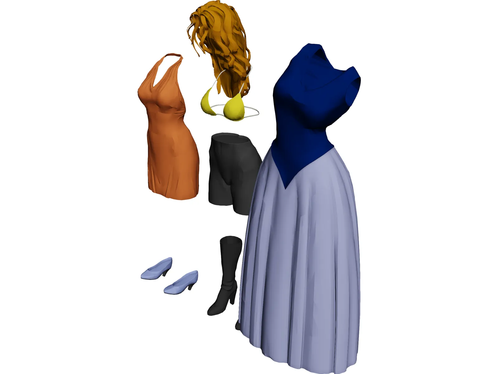 Woman Clothes 3D Model