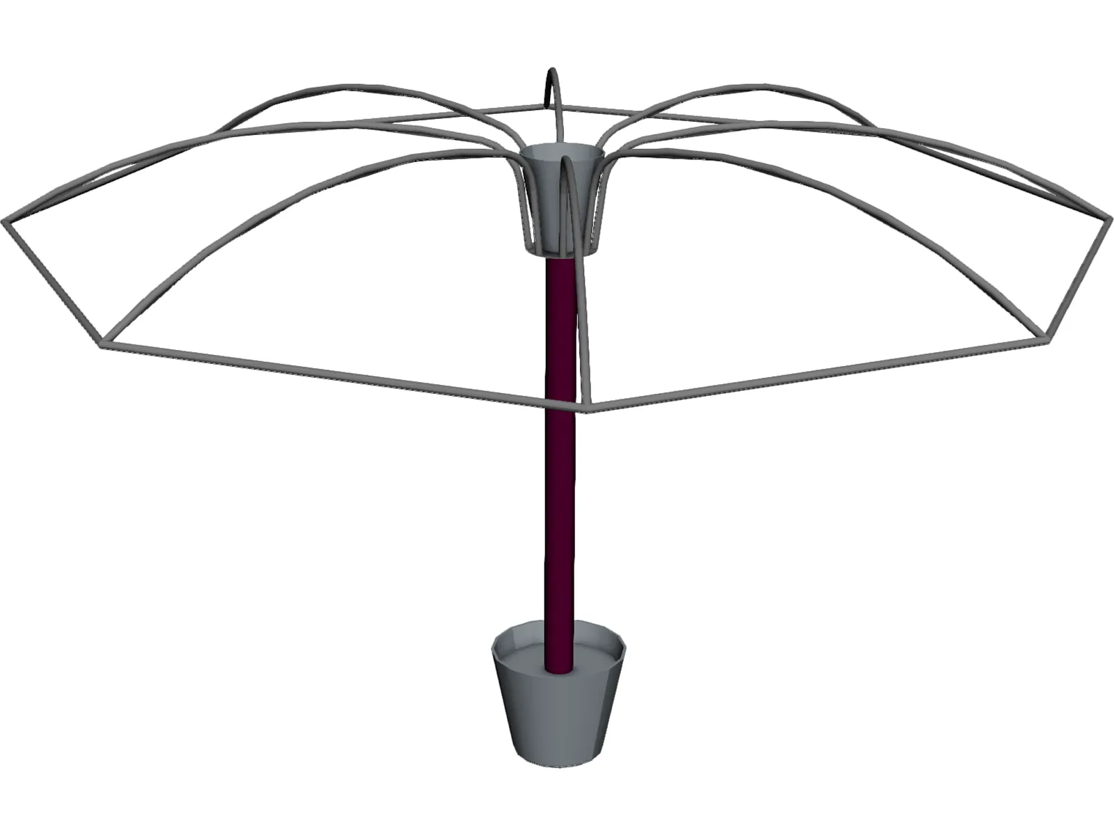 Garden Umbrella 3D Model