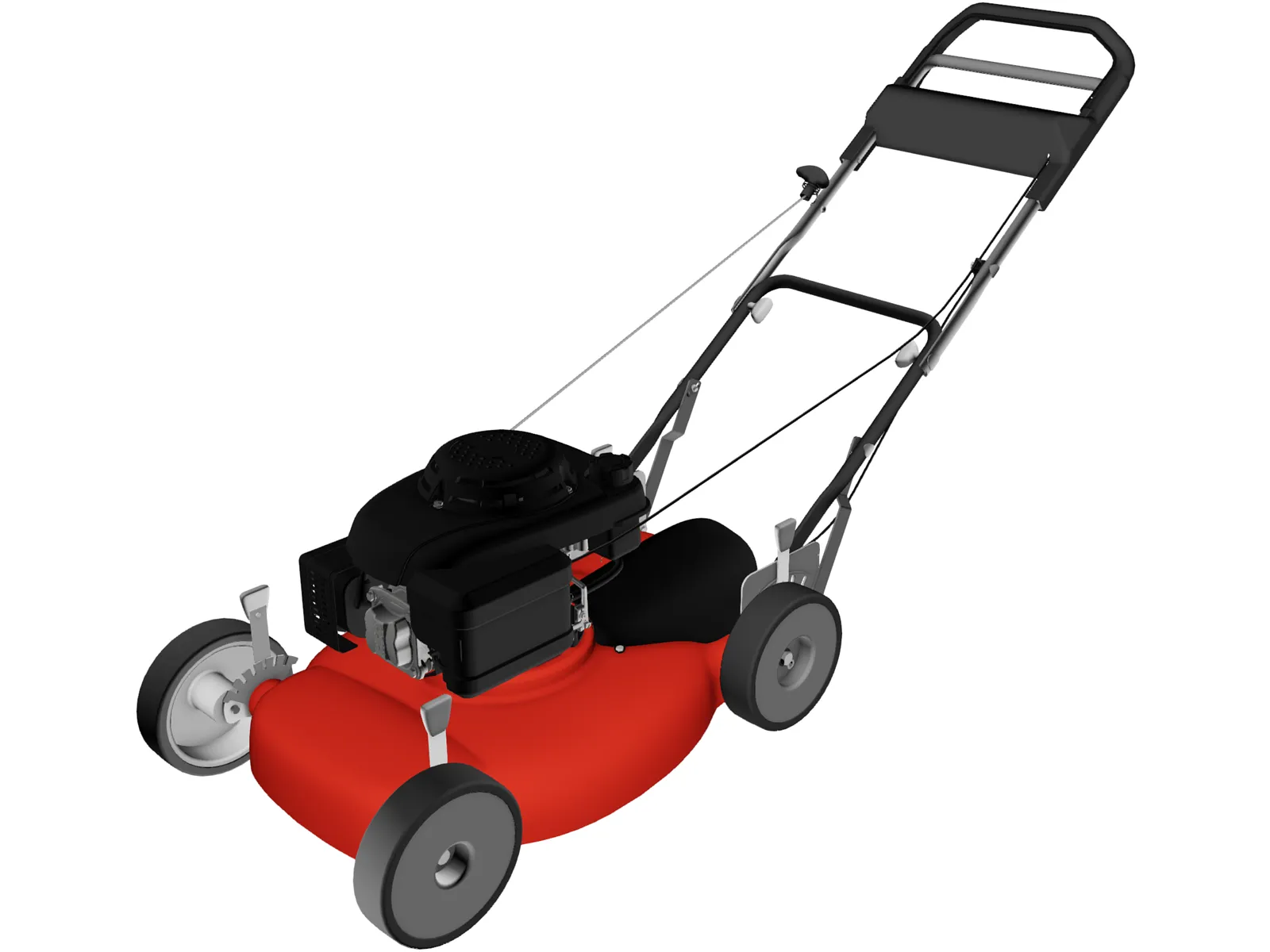 Push Lawn Mower 3D Model