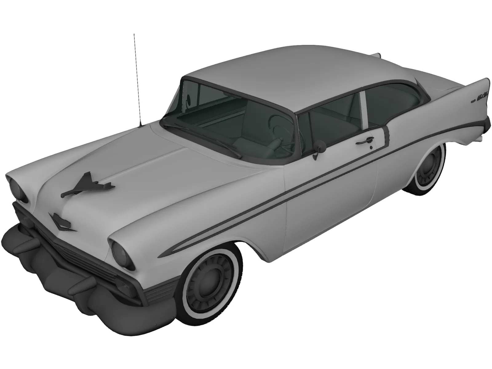 Chevrolet Bel Air 2-door Hardtop (1956) 3D Model