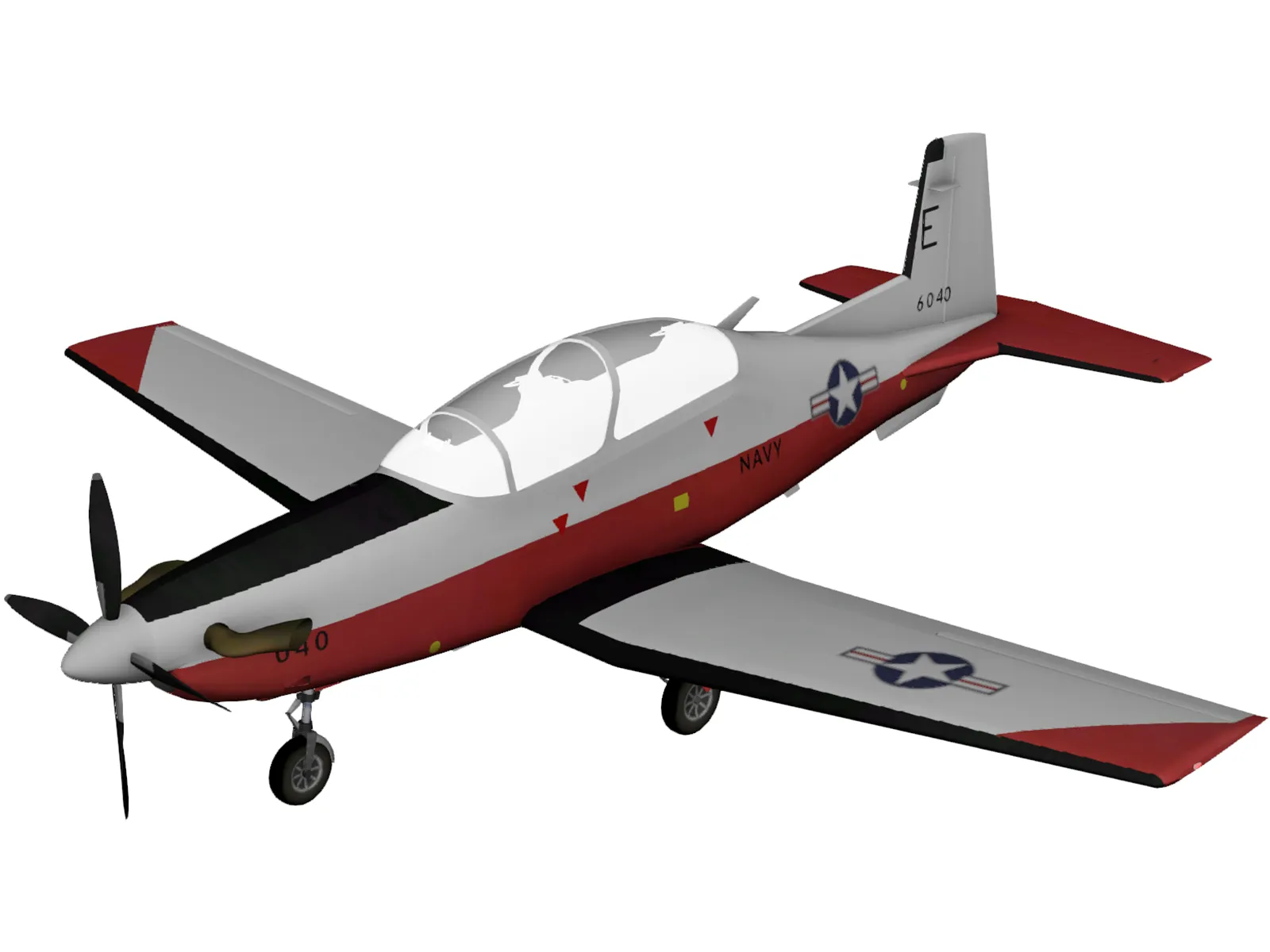 Beechcraft T-6 Texan II 3D Model