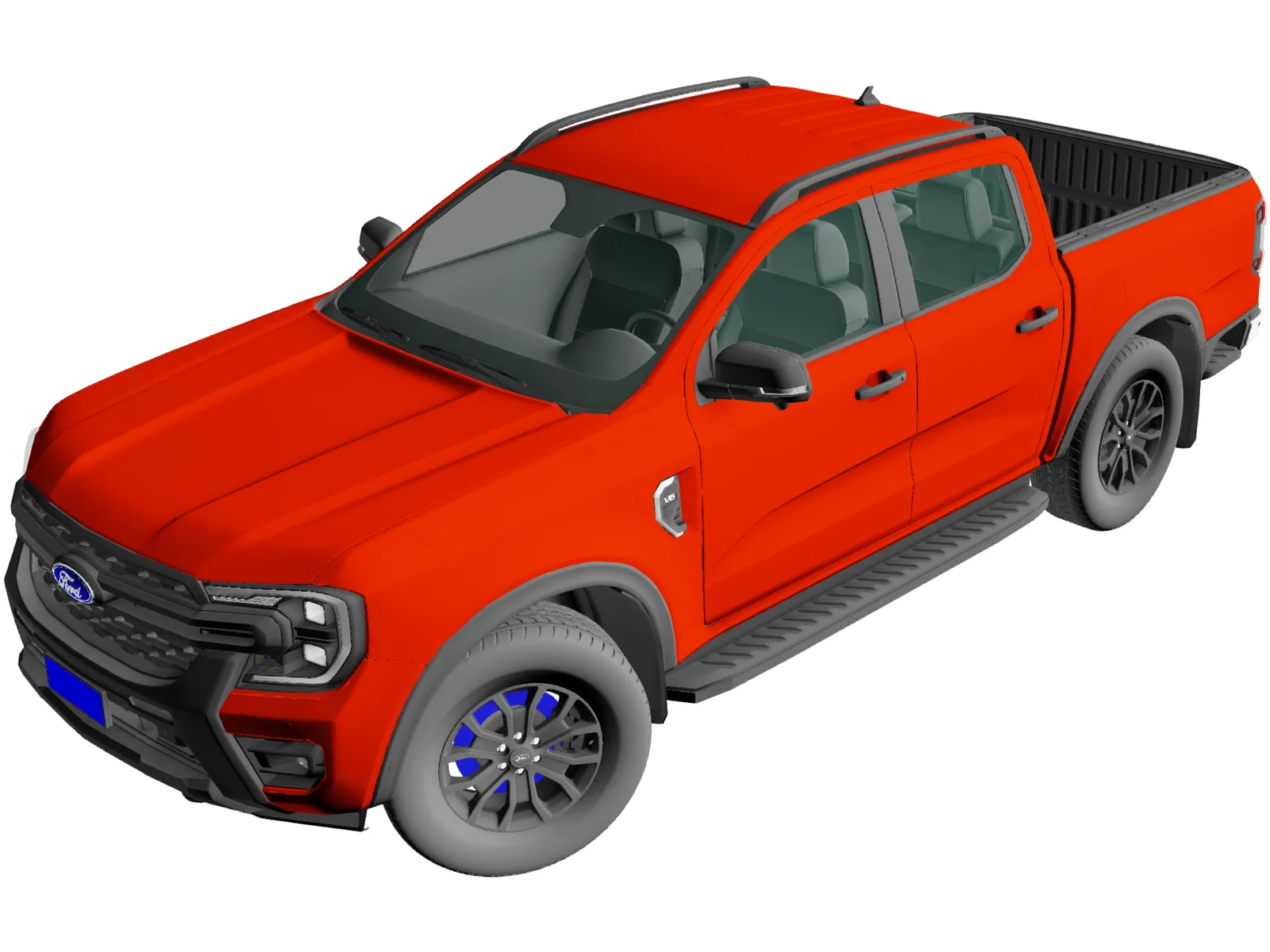 Ford Ranger XLT 3D Model (2024) - 3DCADBrowser