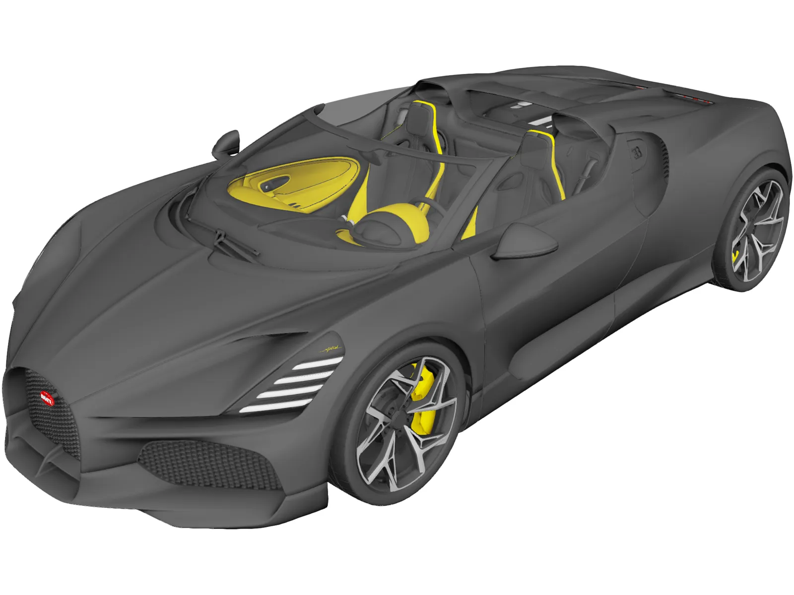 Bugatti W16 Mistral (2024) 3D Model