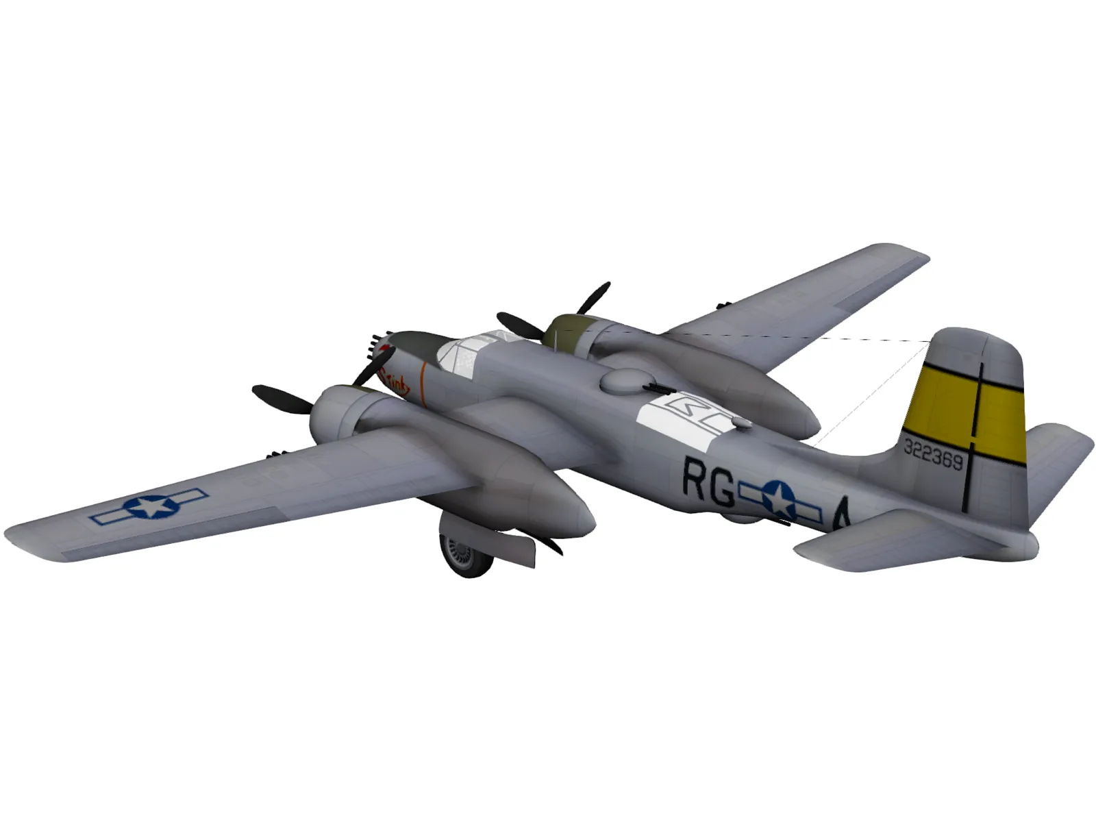 Douglas A-26 Invader 3D Model