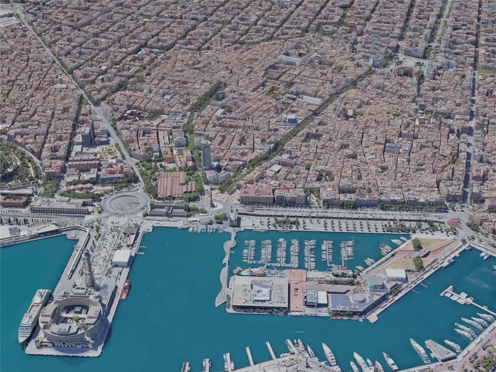 Barcelona City, Spain (2023) 3D Model