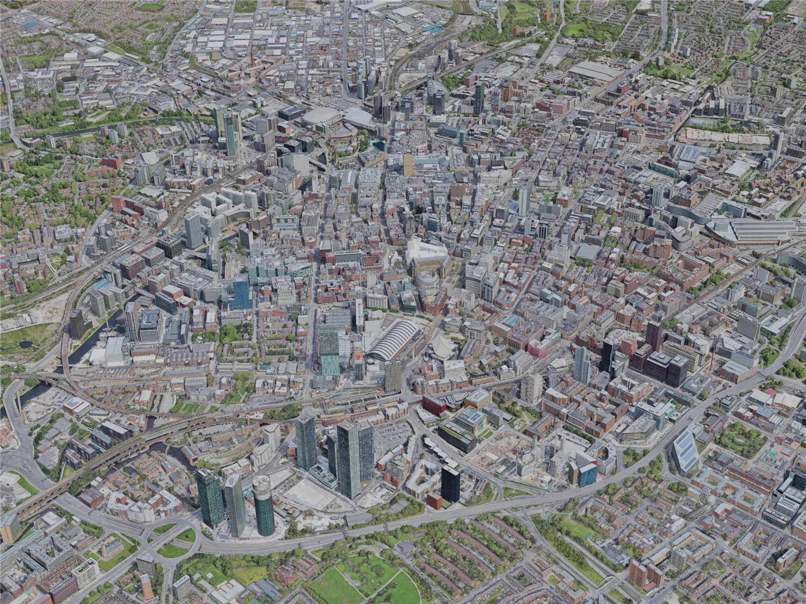 Manchester City, UK (2023) 3D Model