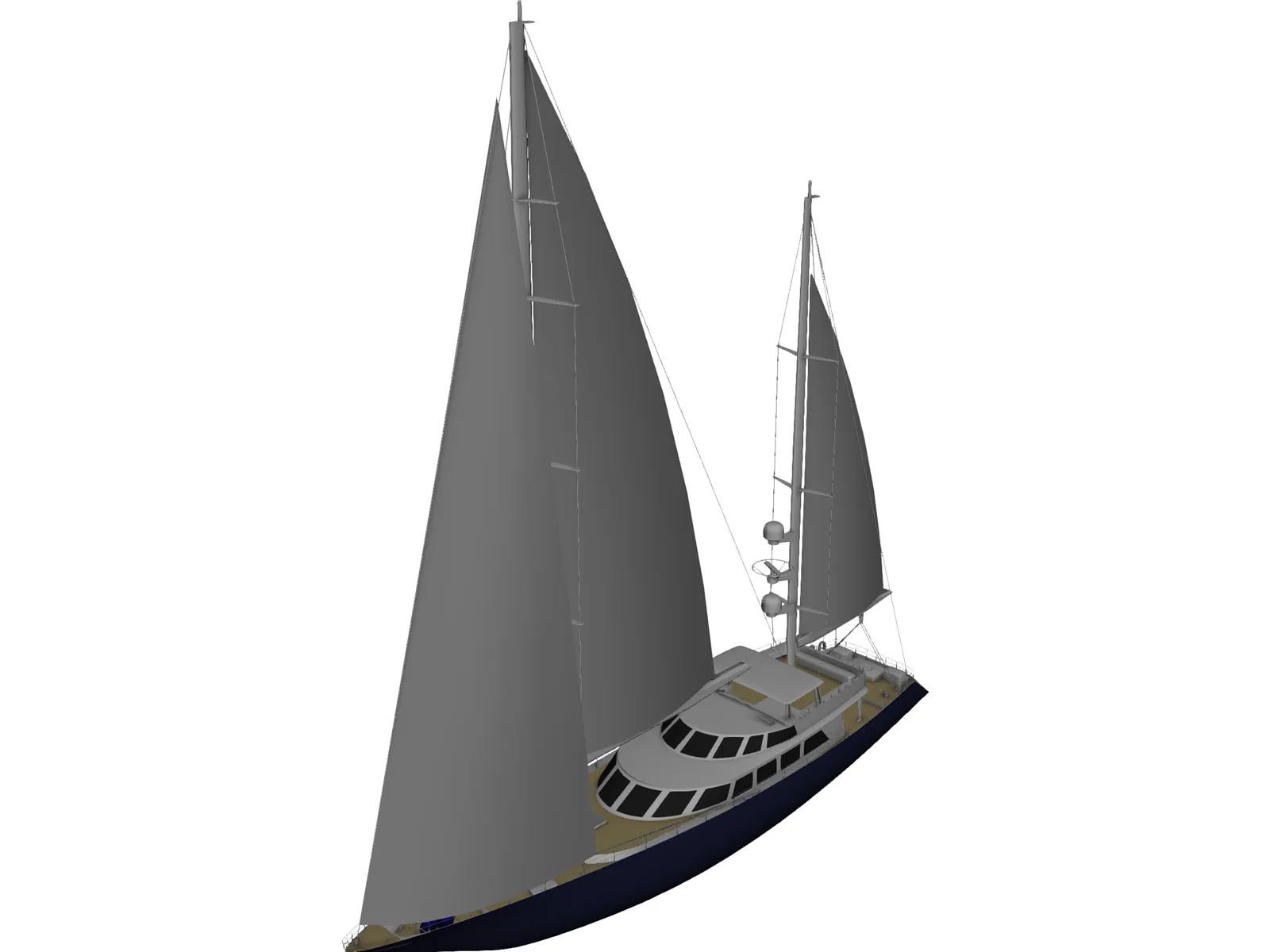 Yacht 3D Model