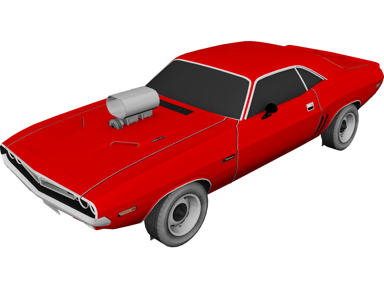 Dodge Challenger 383 Magnum 3D Model