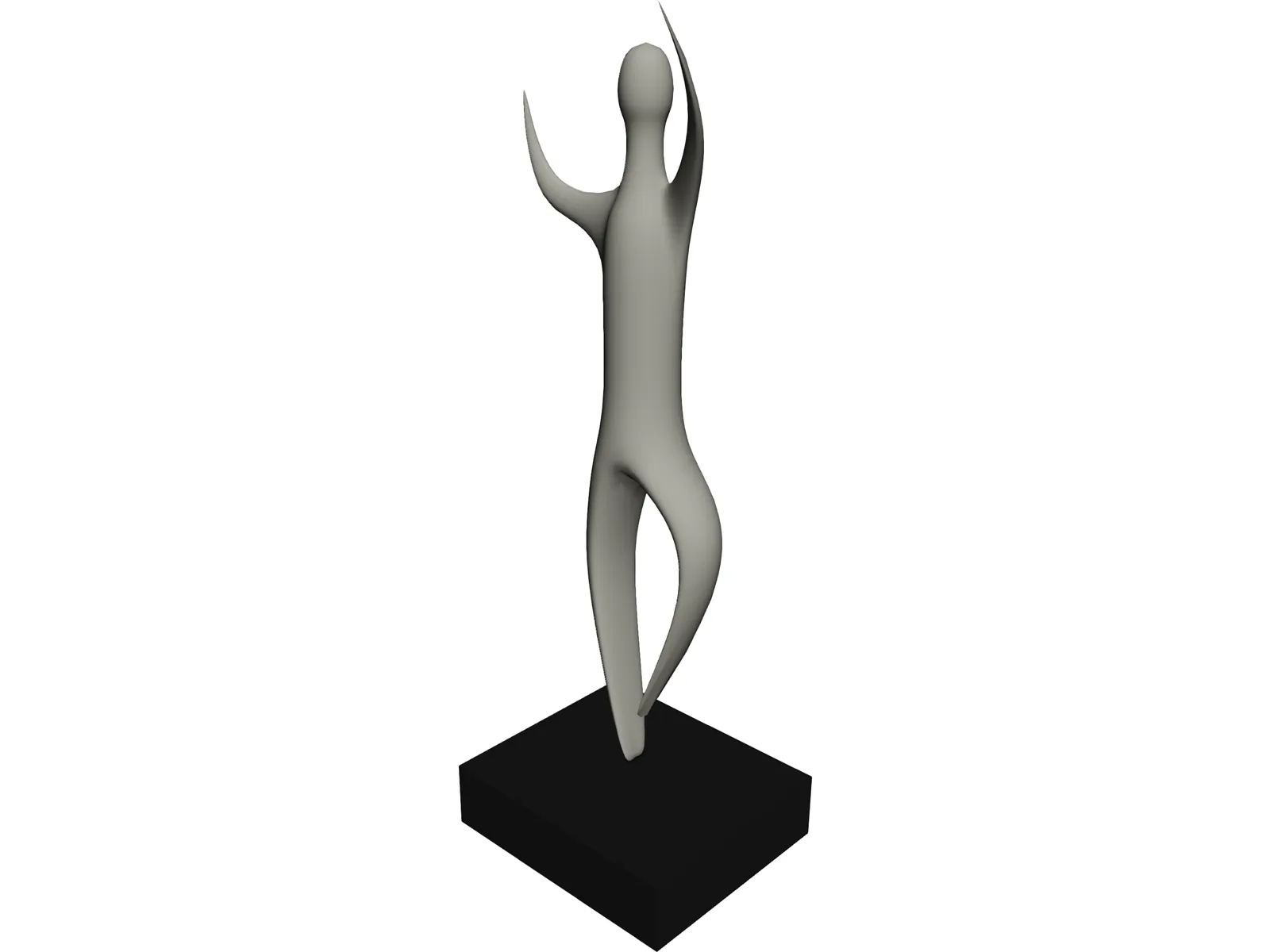 Abstract Dancing Statue 3D Model