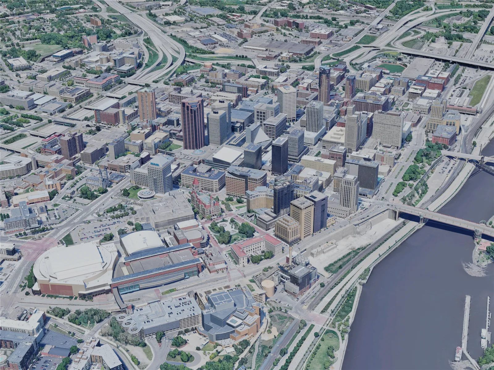 St Paul City, USA (2023) 3D Model