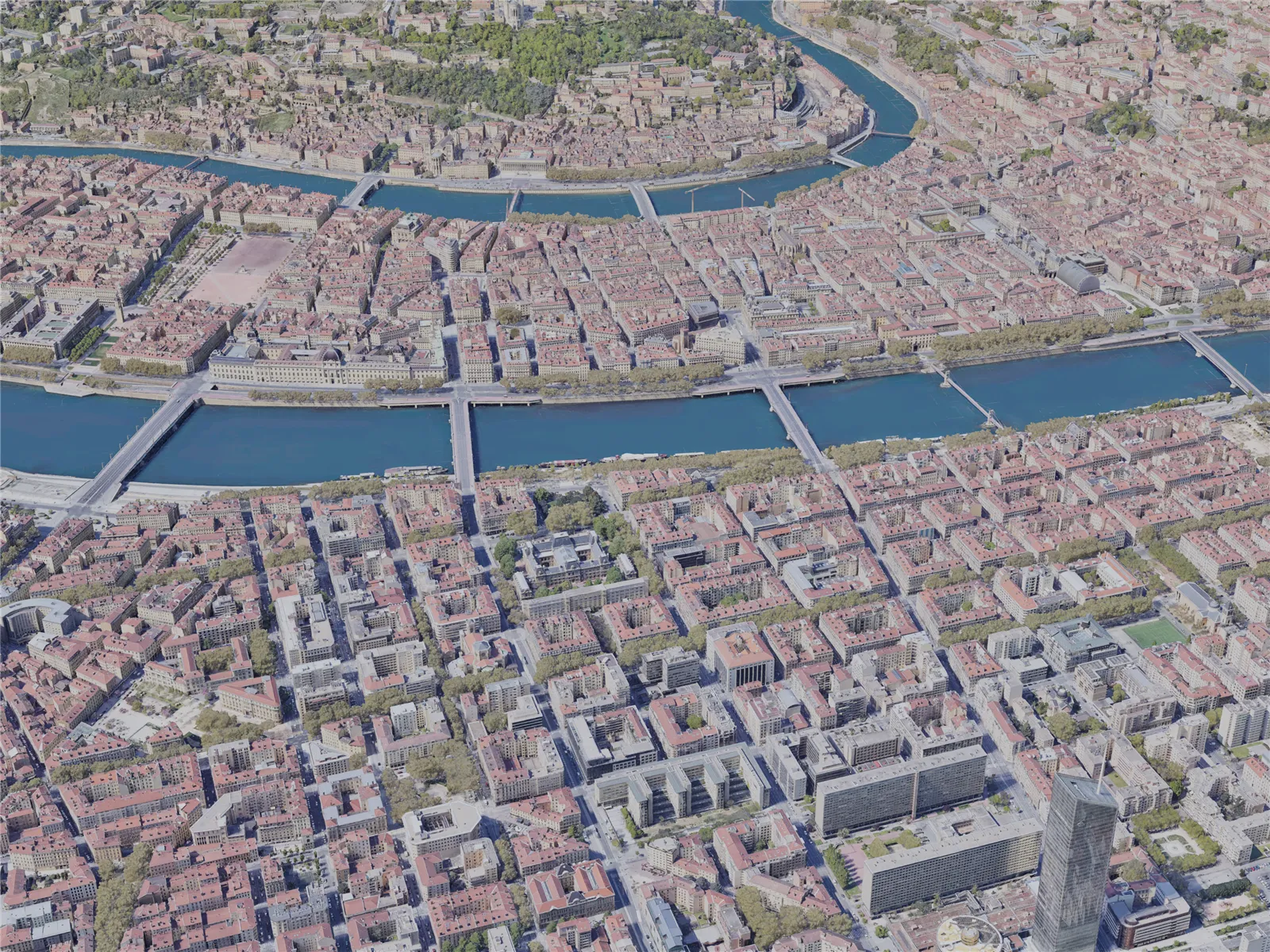 Lyon City, France (2023) 3D Model