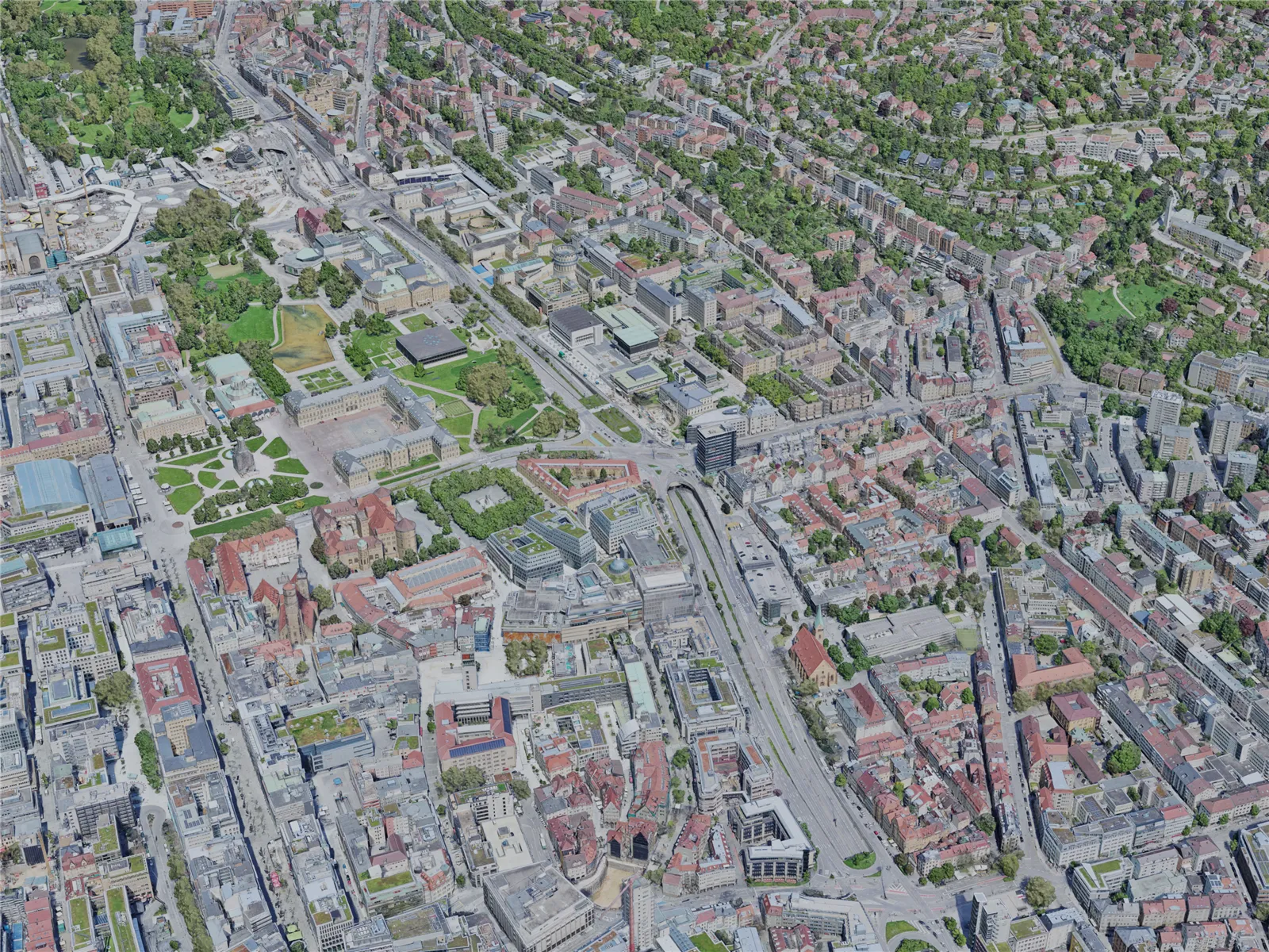 Stuttgart City, Germany (2023) 3D Model