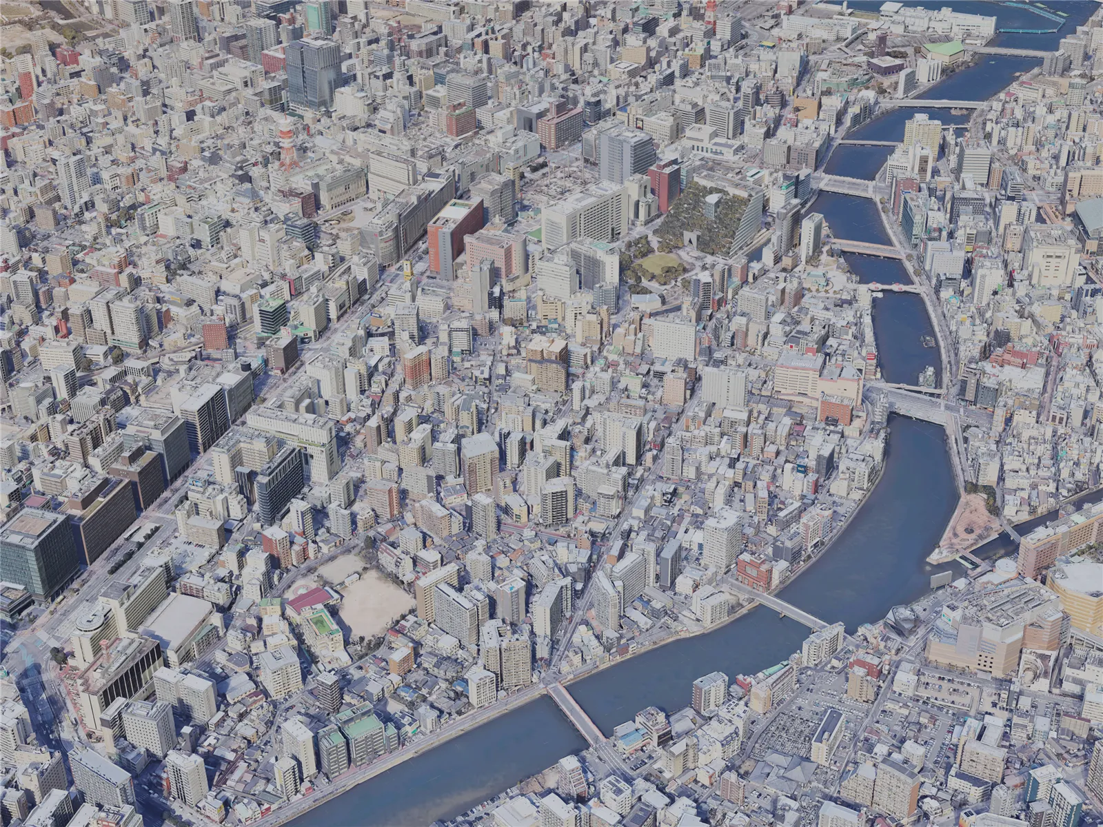 Fukuoka City, Japan (2023) 3D Model