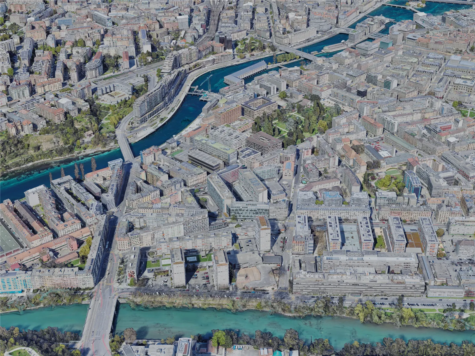 Geneva City, Switzerland (2023) 3D Model