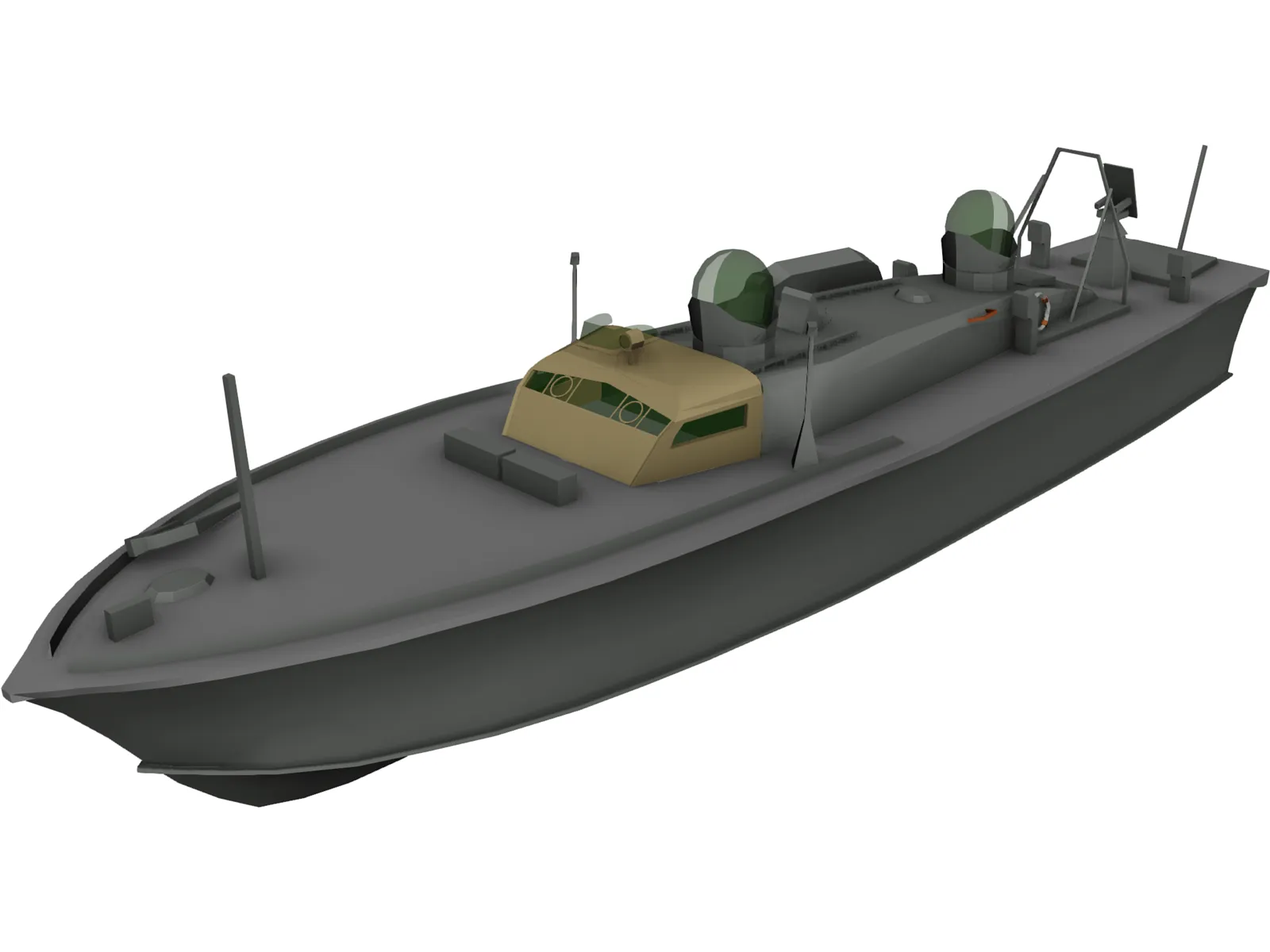 Demora Military Ship 3D Model