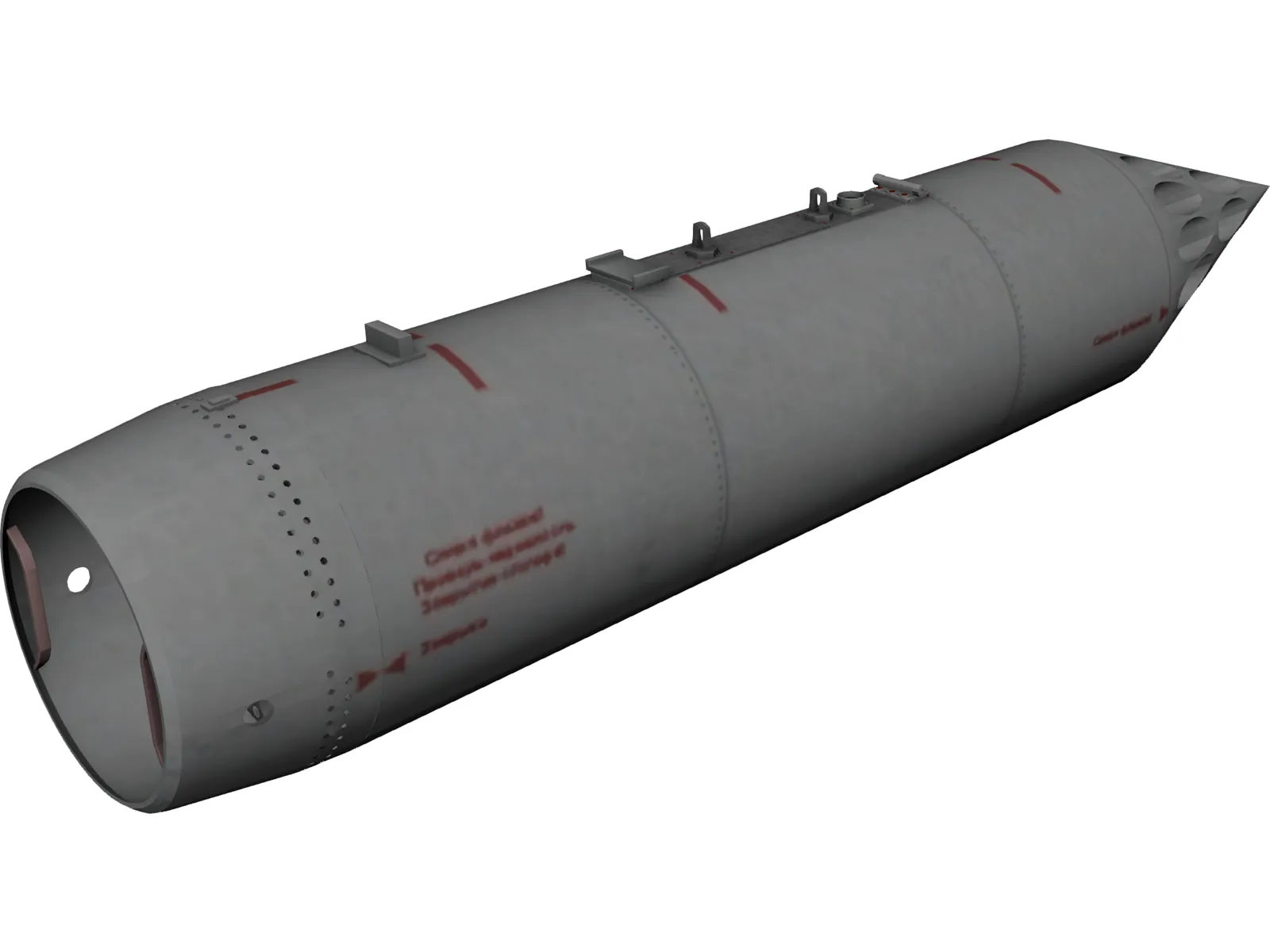 B-8M1 80mm Rocket Pod 3D Model