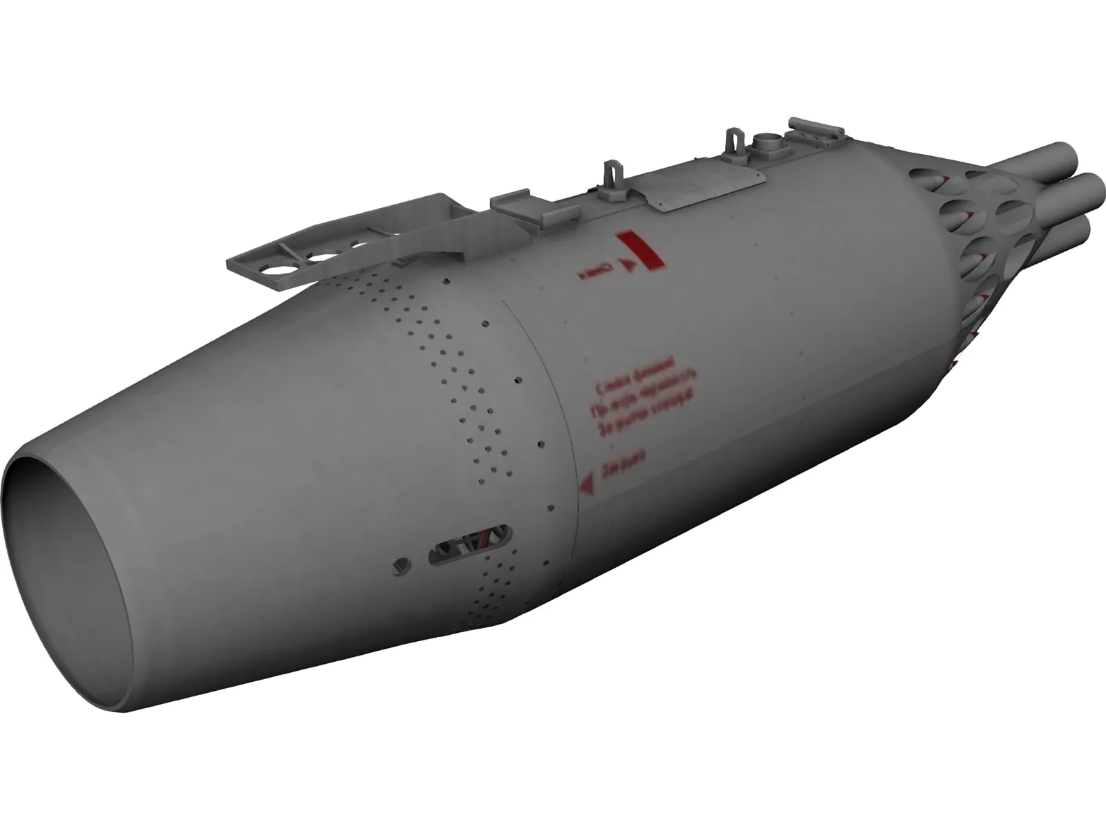 UB-32-57A 57mm Rocket Pod 3D Model