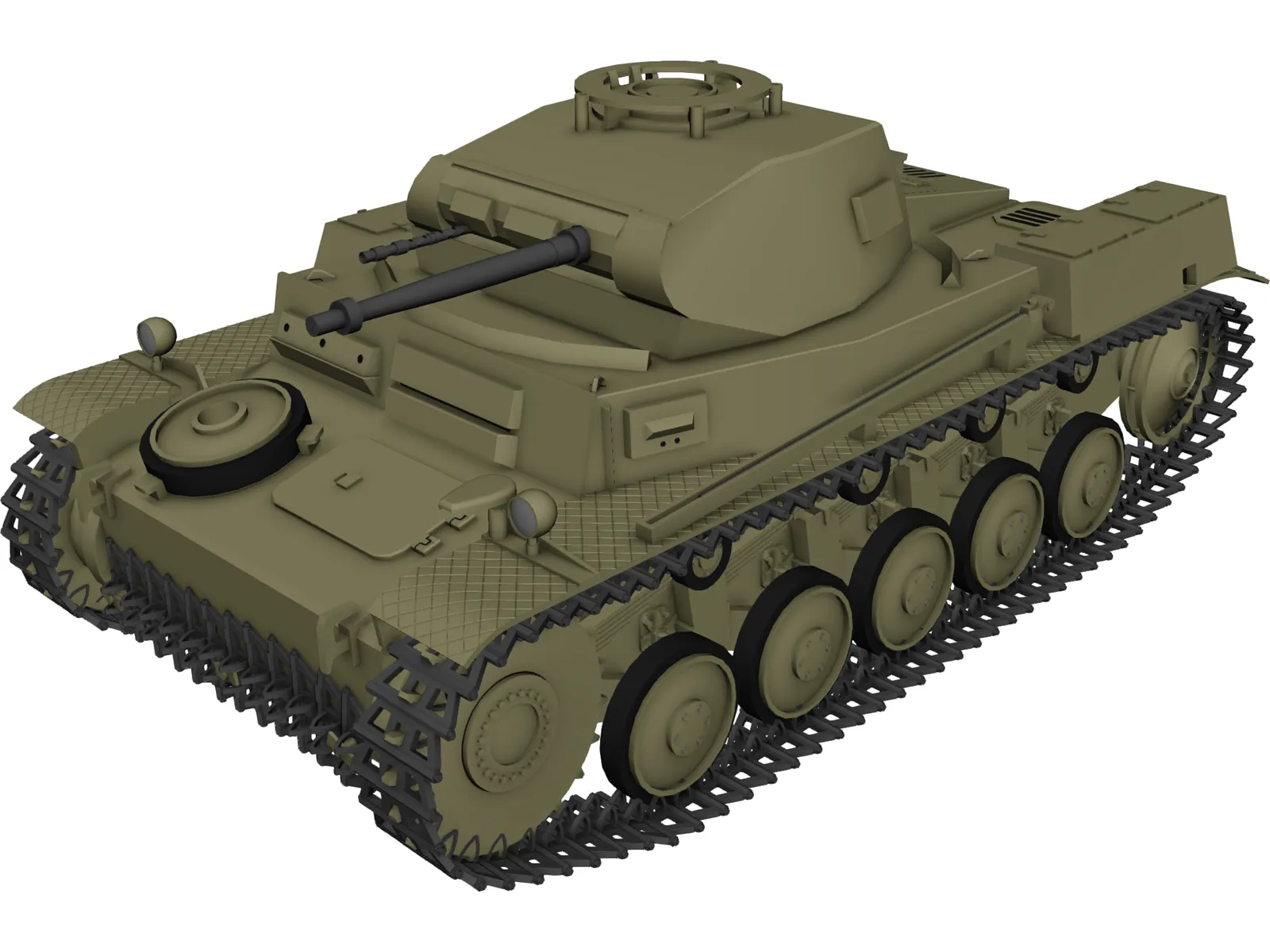 Panzer 2F 3D Model