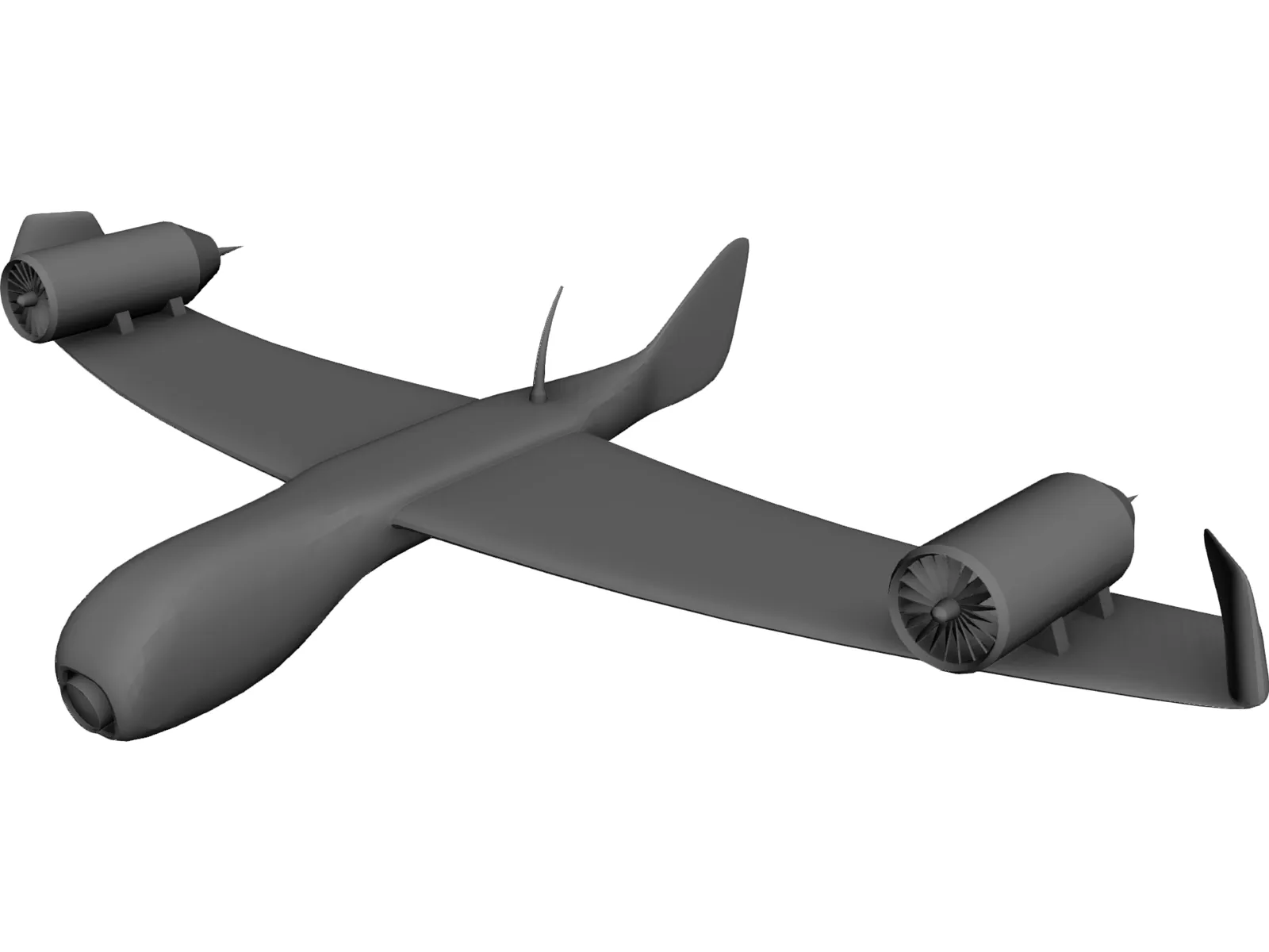 Differential Turbofan UAV Concept 2A7-XP 3D Model