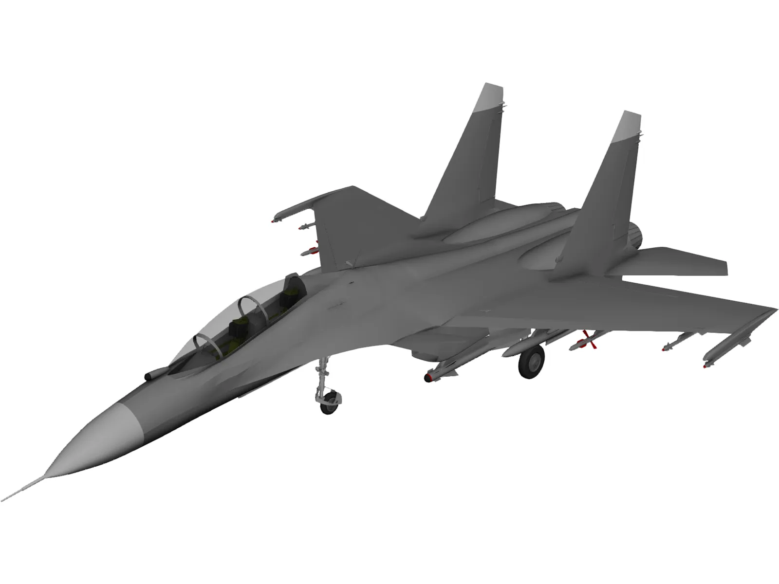 Sukhoi Su-30 Flanker-C 3D Model