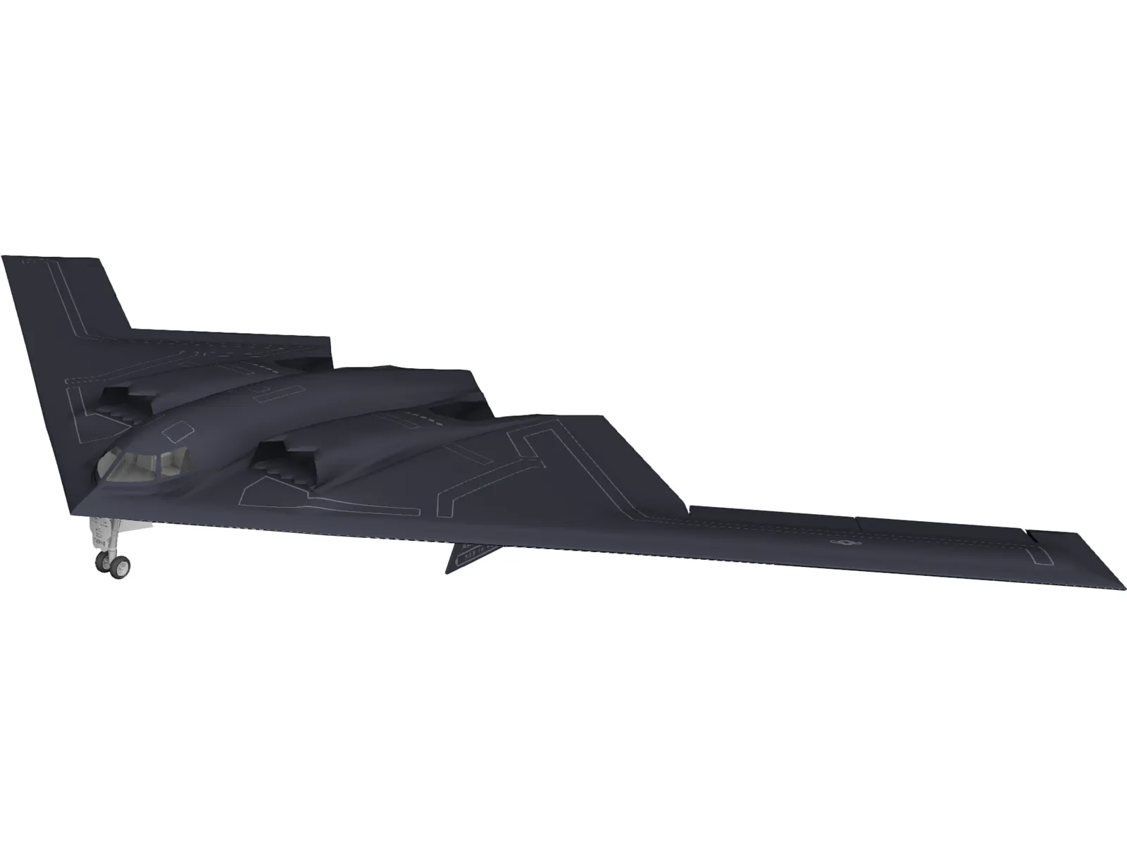 B-2 Bomber 3D Model