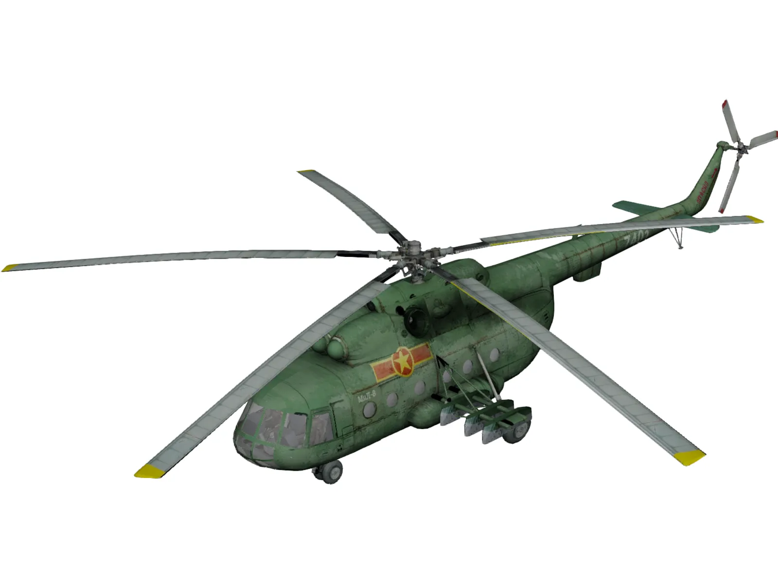 Mil Mi-8MT Hip 3D Model