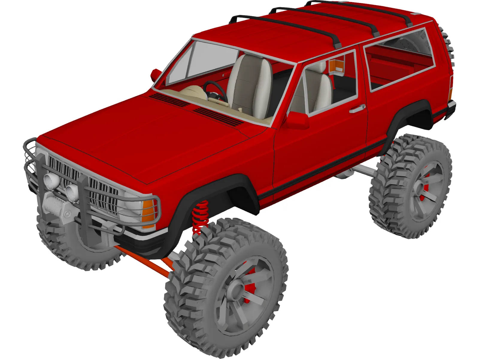 Jeep Cherokee Sport [Lifted] 3D Model