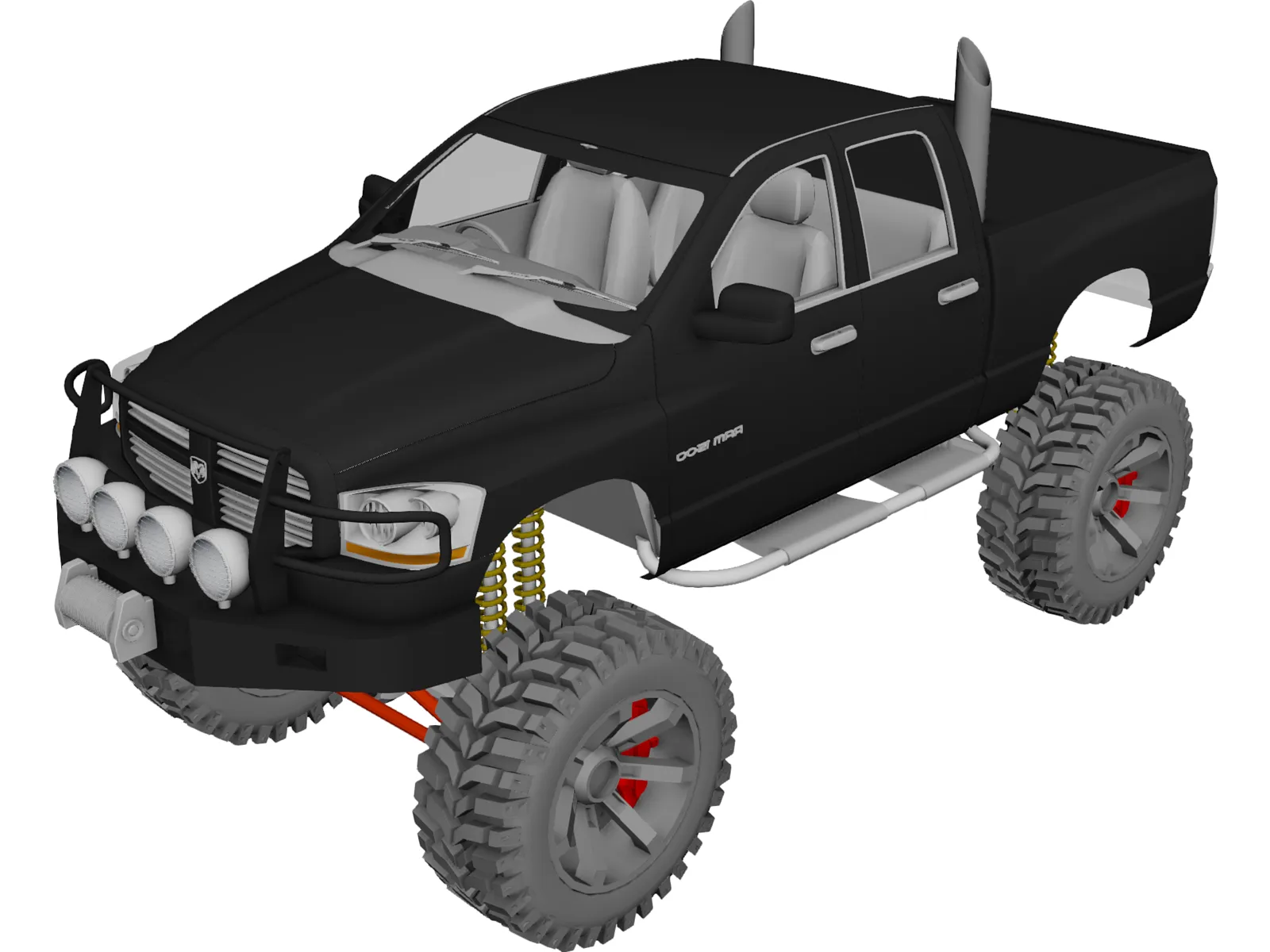 Dodge Ram Offroad (2007) [Lifted] 3D Model