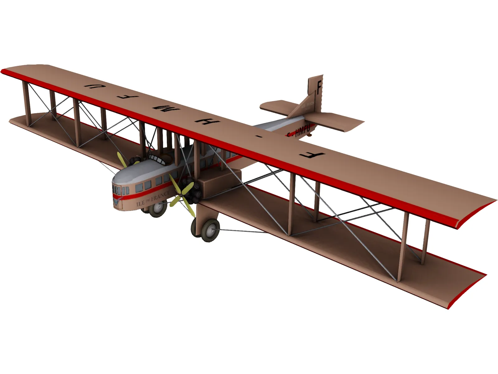 Farman F.60 Goliath 3D Model