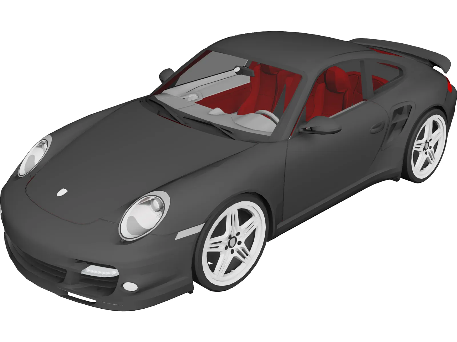 Porsche 911 997 Turbo (2007) 3D Model