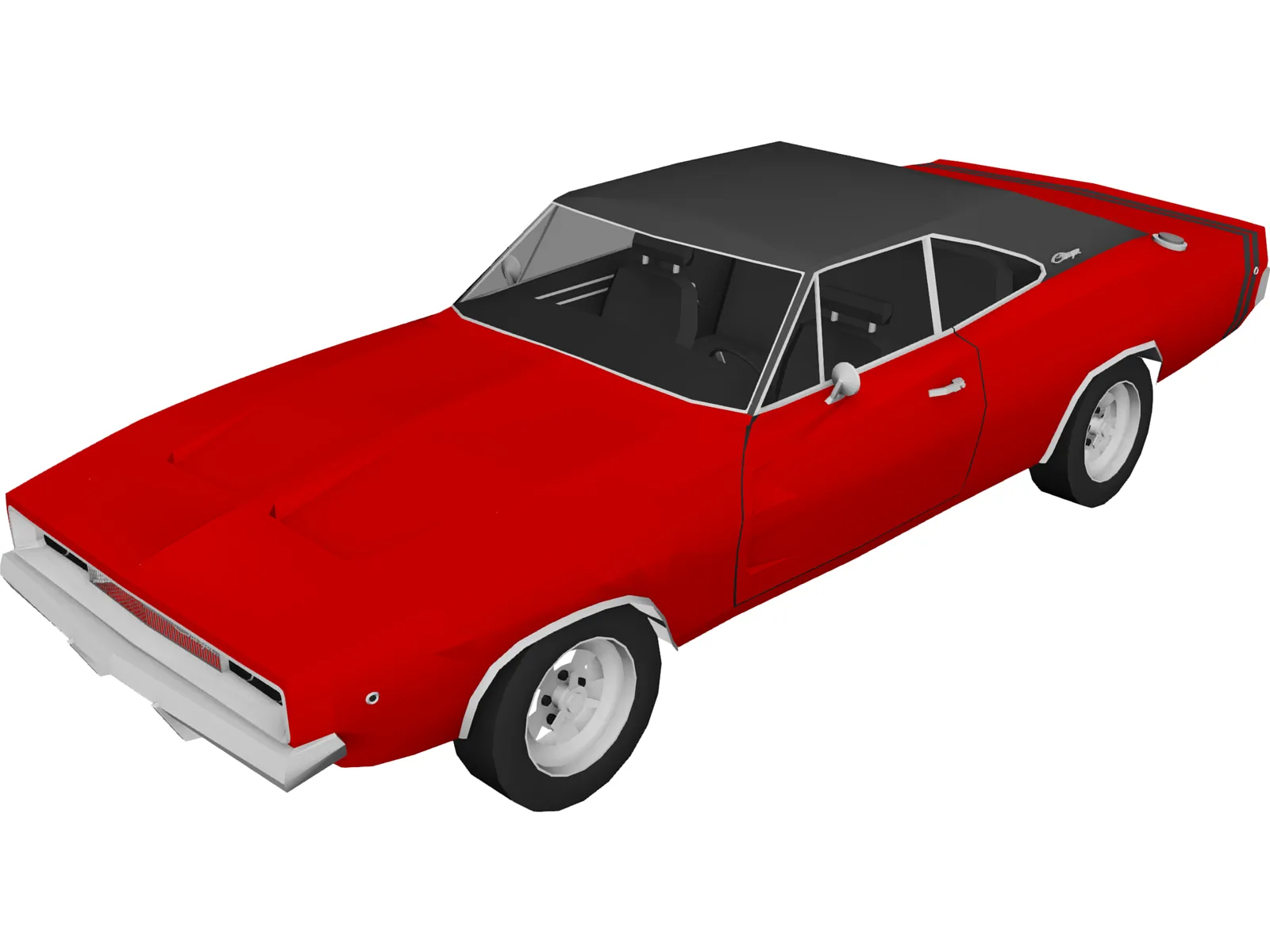 Dodge Charger (1968) 3D Model