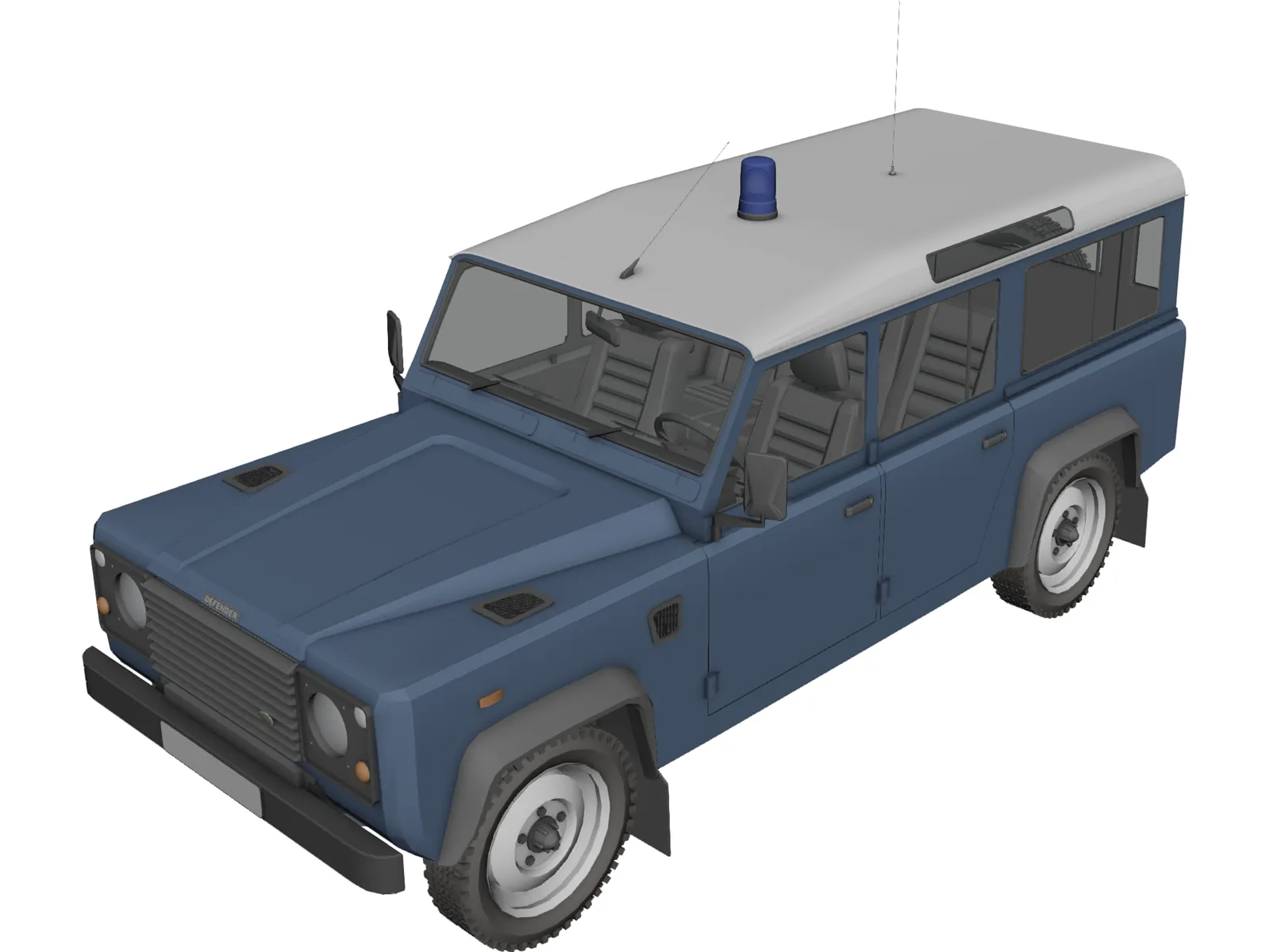 Land Rover Defender 110 Gendarmerie 3D Model