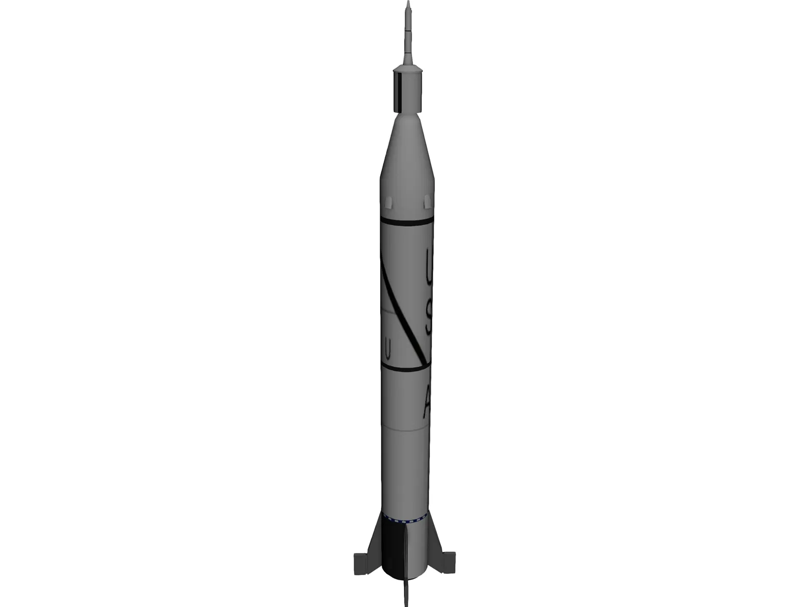 Rocket Jupiter C 3D Model