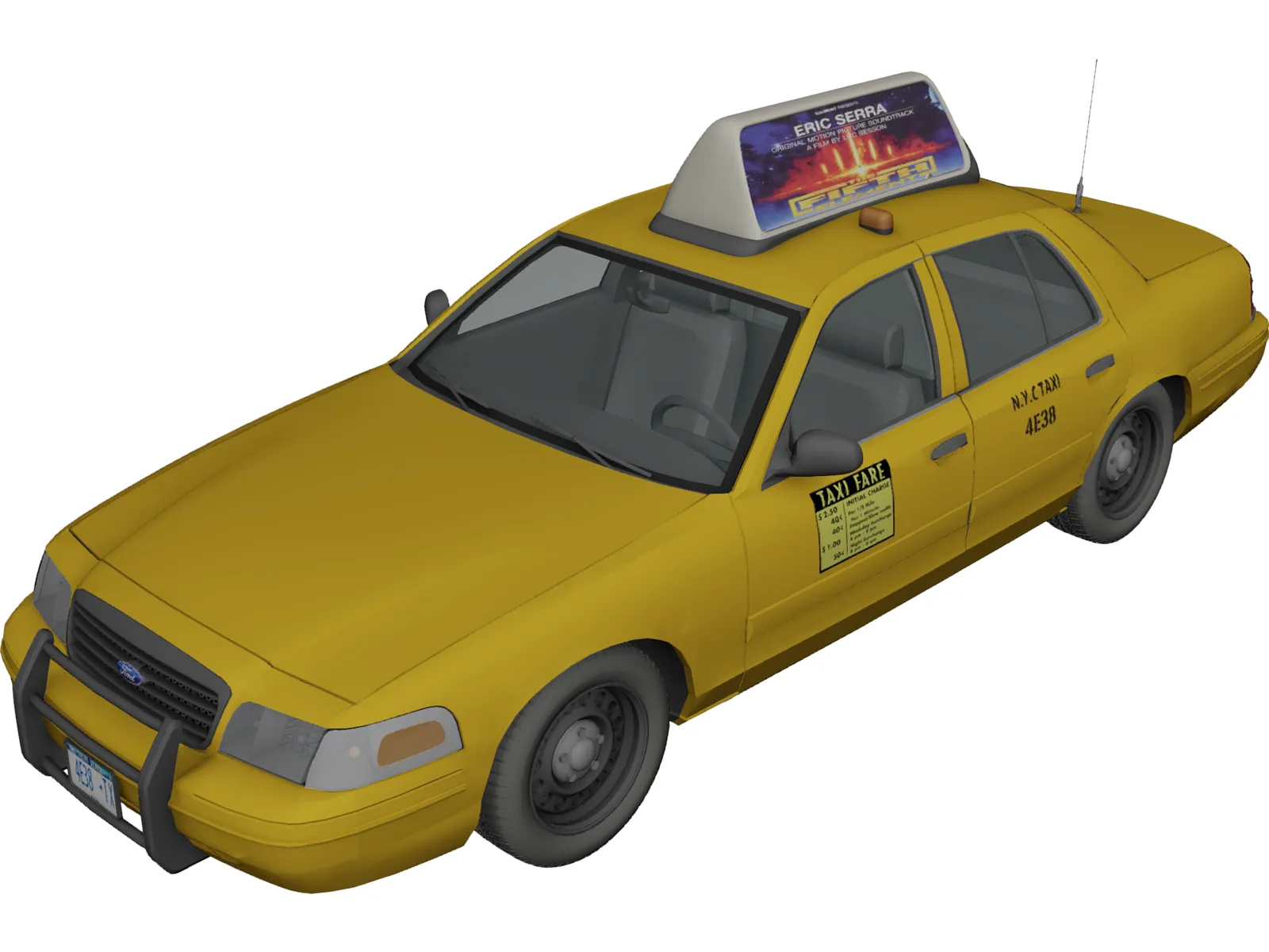 Ford Crown Victoria New York Taxi 3D Model