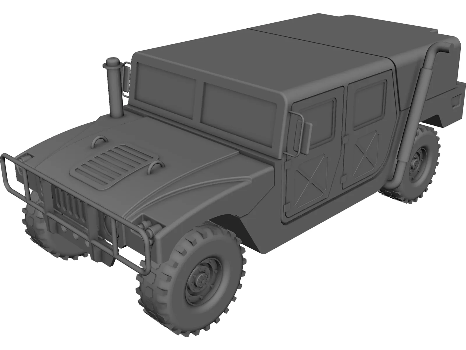 Hummer M242 HMMWV 3D Model